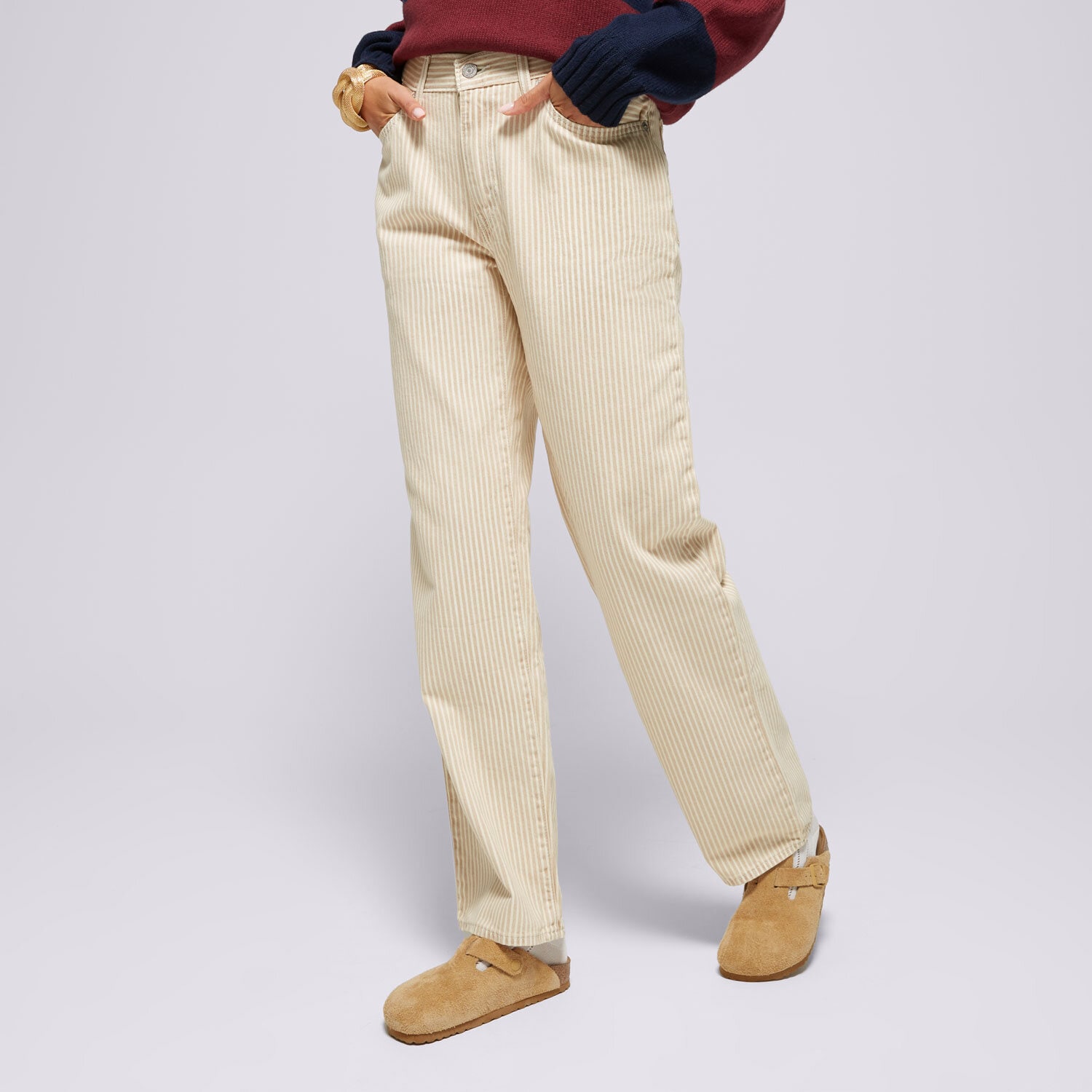 dámské kalhoty LEVI'S KALHOTY  94 BAGGY NEUTRALS A3510-0040 BÍLÁ