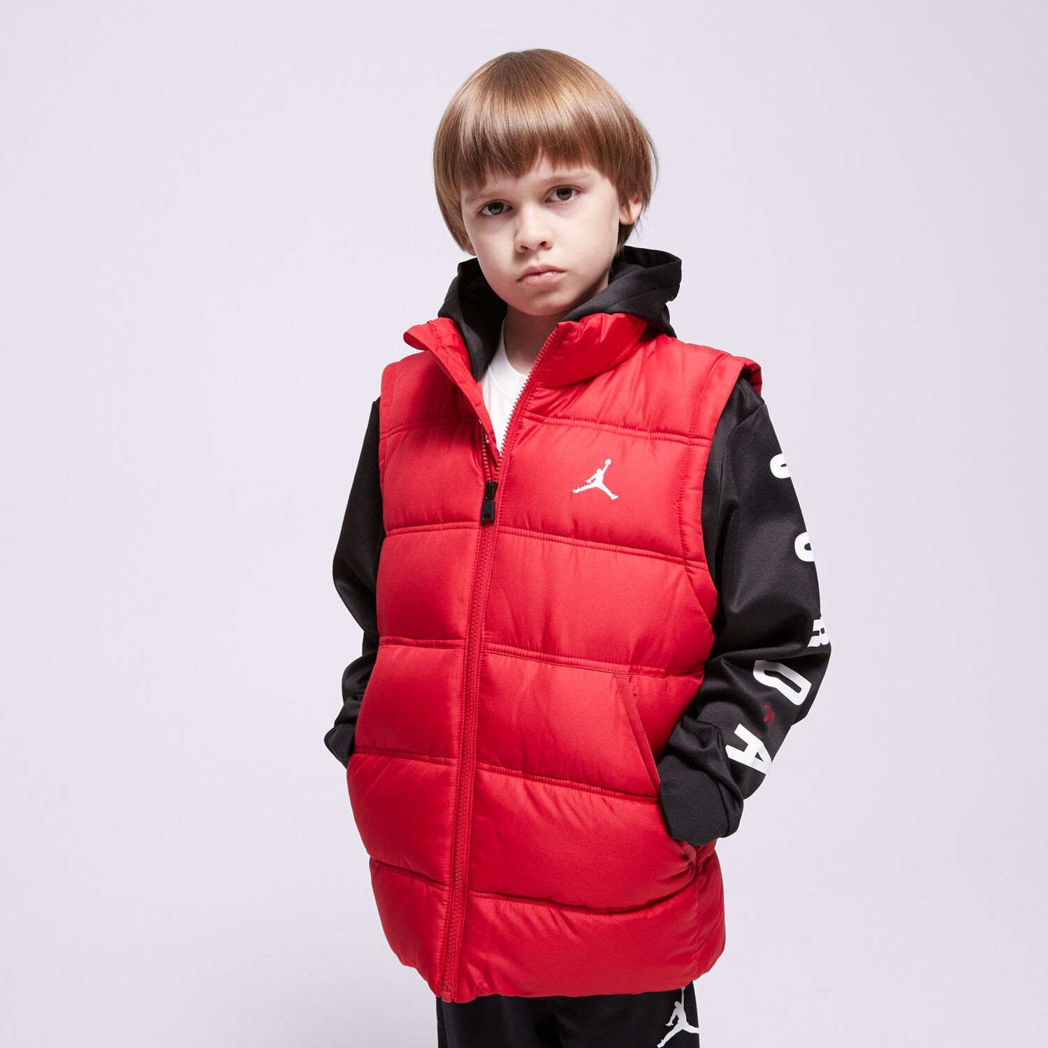 dětské tričko JORDAN BUNDA ZIMNÍ JDB 2 FER JKT BOY 95D191-H24 ČERVENÁ