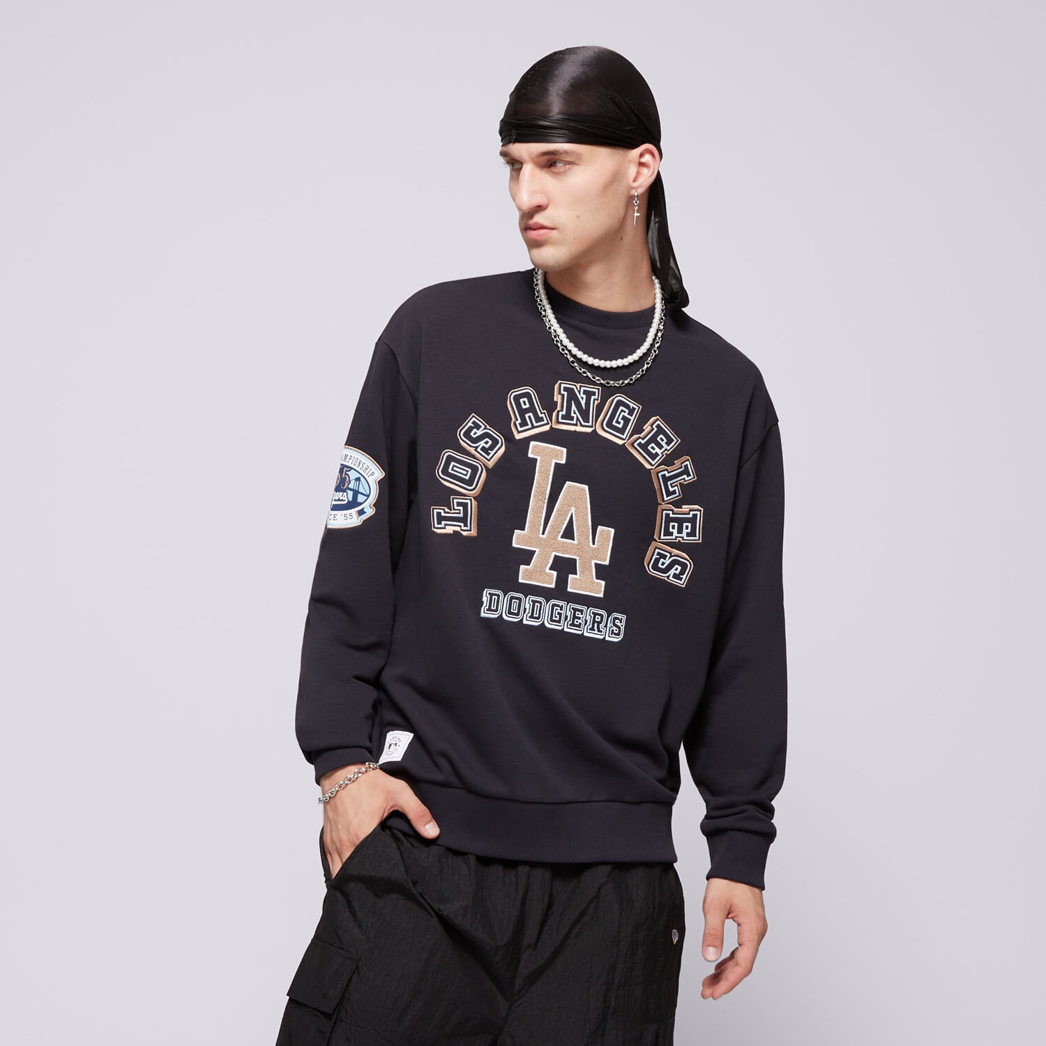 pánská mikina NEW ERA MIKINA WORLD SERIES OS LA DODGERS LOS ANGELES DODGER 60564882 TMAVOMODRÁ