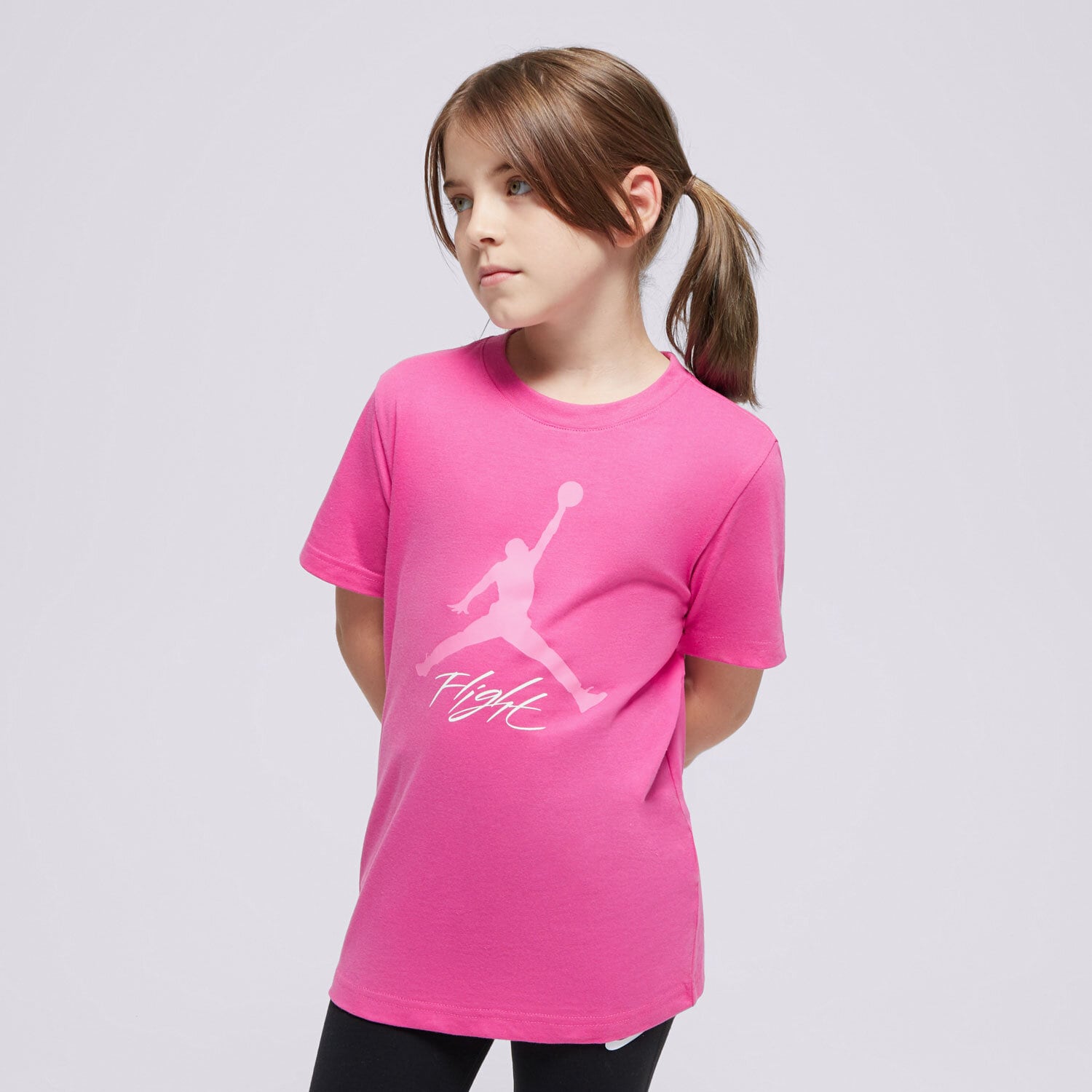 dětské tričko JORDAN TRIČKO JDB BASELINE SS TEE GIRL 95D385-A2B RŮŽOVÁ