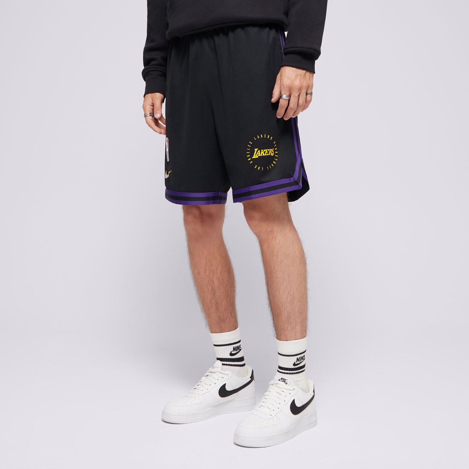 pánské kraťasy NIKE ŠORTKY  LAL MNK DF PRGM DNA 8IN SHORT NBA FQ3211-010 ČERNÁ