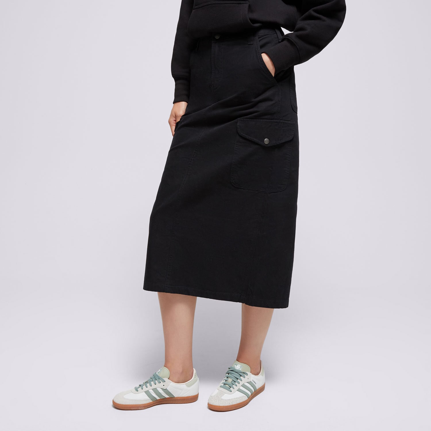 dámská sukně DICKIES SUKNĚ DUCK CANVAS CARGO SKIRT W DK0A4Z2RBLK1 ČERNÁ
