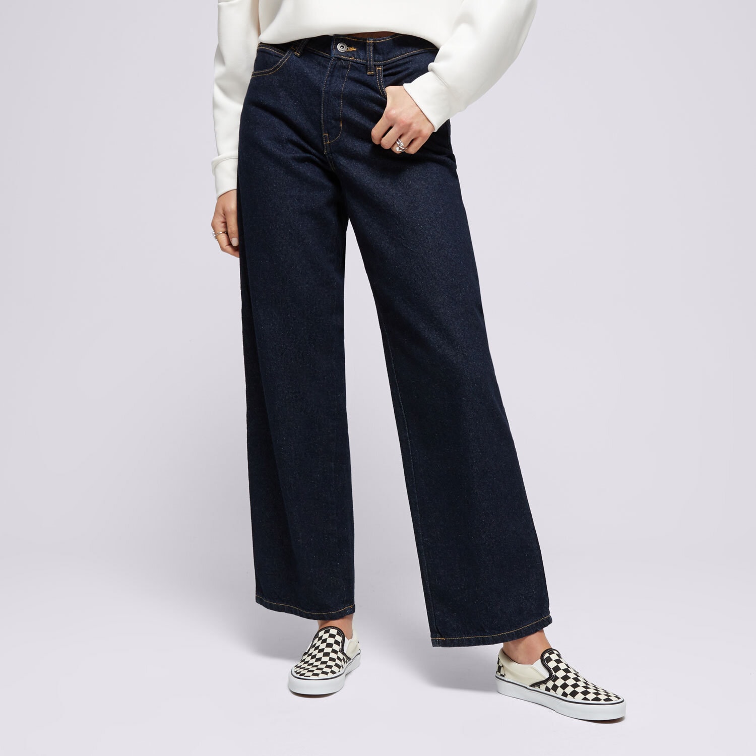 dámské kalhoty DICKIES KALHOTY  HERNDON DENIM W DK0A4YPYRIN1 MODRÁ