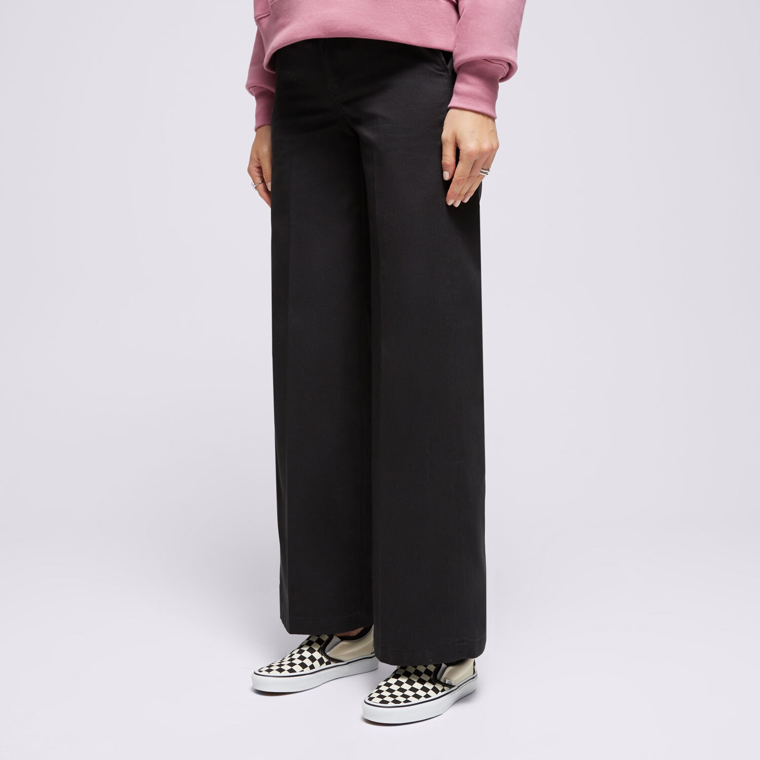 dámské kalhoty DICKIES KALHOTY  WIDE LEG PANT DK0A4YSEBLK1 ČERNÁ