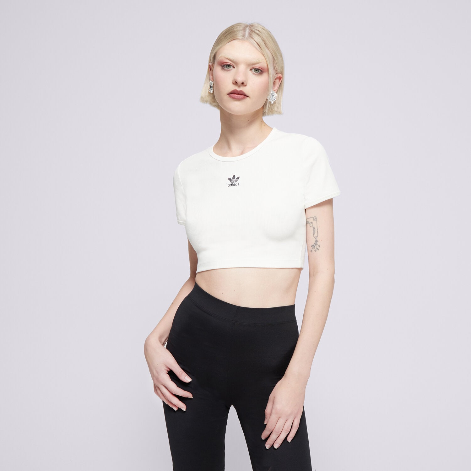 dámské tričko ADIDAS TRIČKO ESS RIB TEE IY9666 BÍLÁ