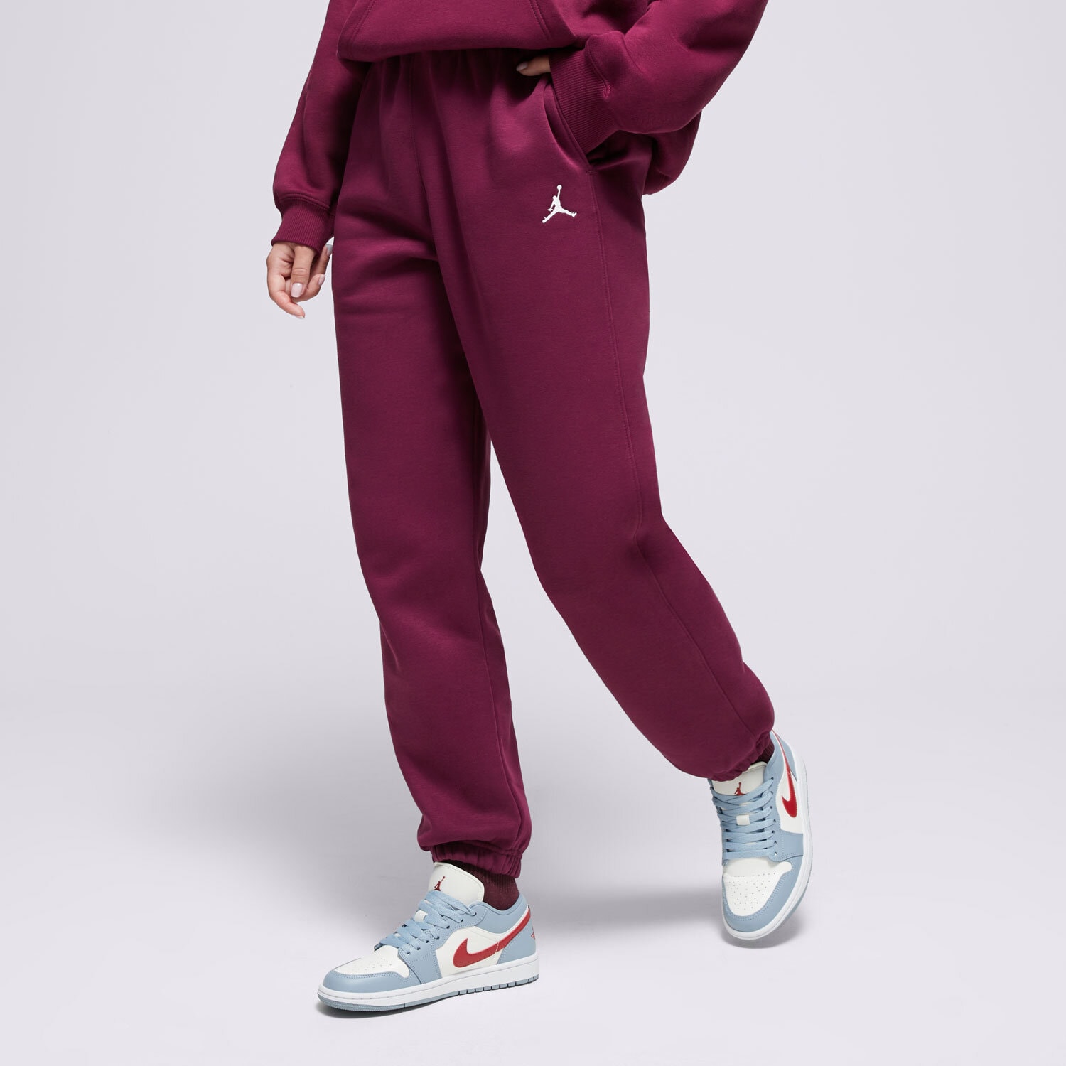 dámské kalhoty KALHOTY  W JORDAN BRKLN FLC PANT 24 FV7077-610 BORDOVÁ