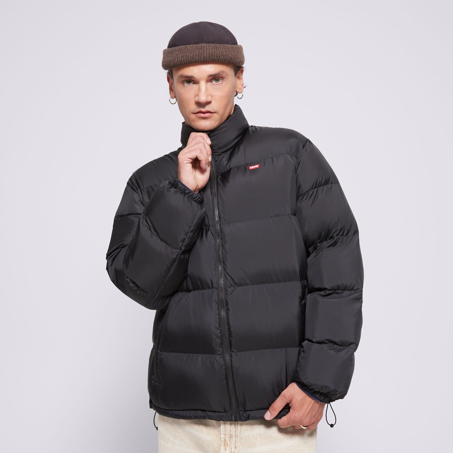 pánská zimní bunda LEVI'S BUNDA ZIMNÍ PIEDMONT SHORT RED BW BLACKS 0011G-0000 ČERNÁ