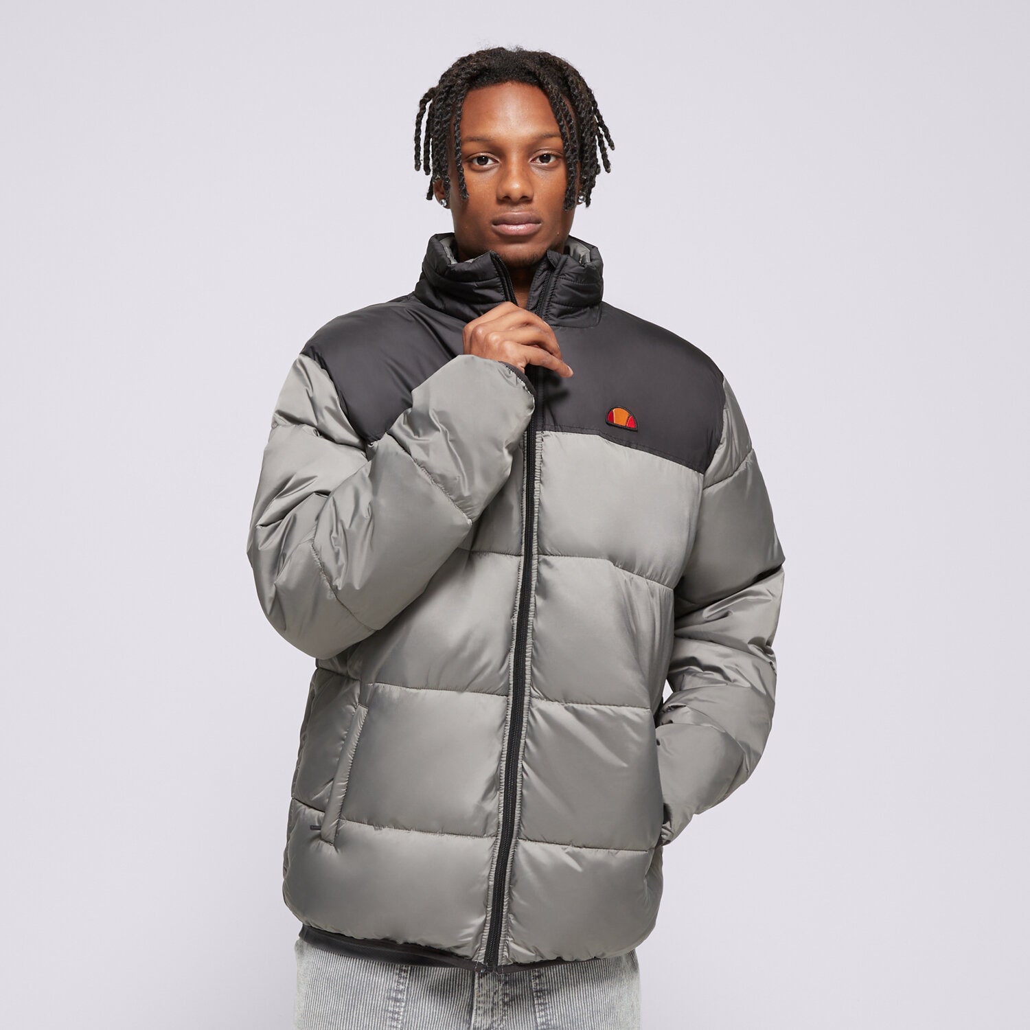 pánská zimní bunda ELLESSE BUNDA PÉŘOVÁ CALOROSO PADDED GREY PADDED JACKET SHR17526109 ŠEDÁ