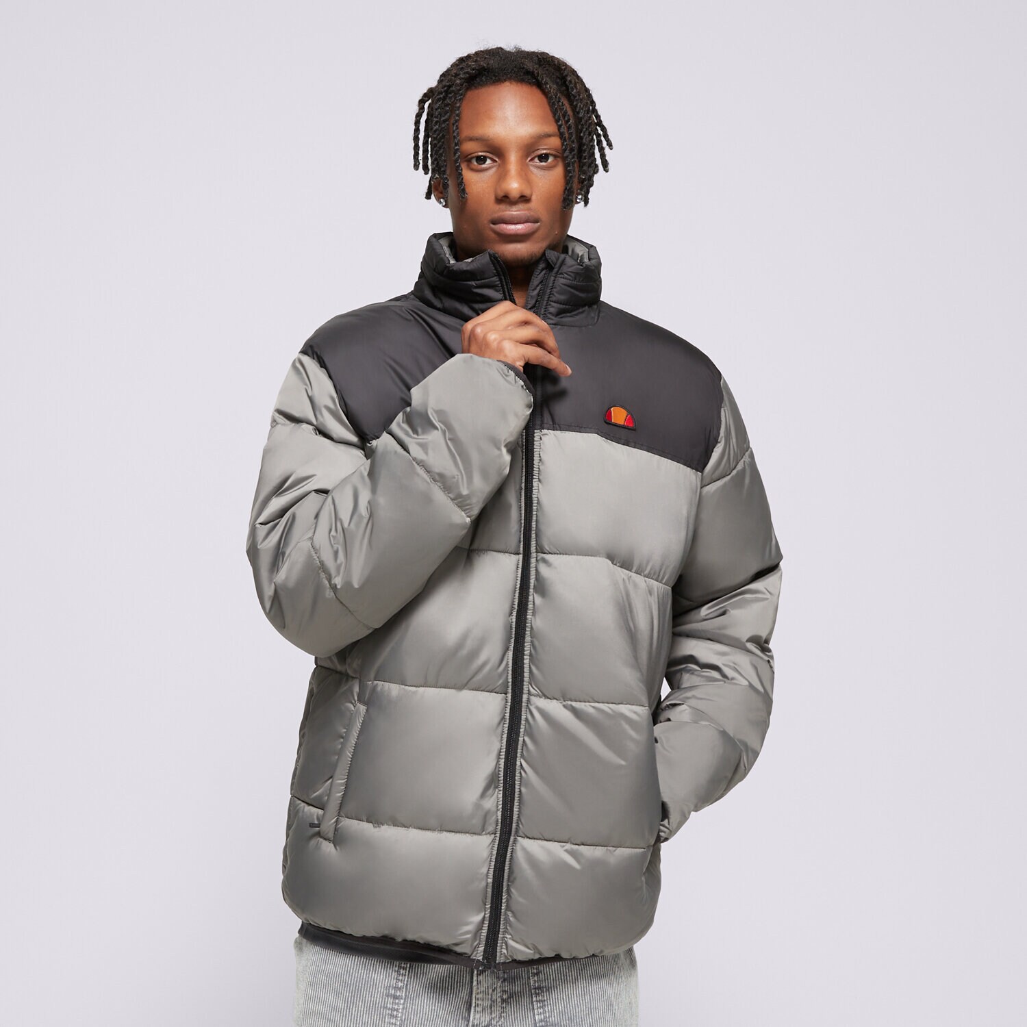 pánská zimní bunda ELLESSE BUNDA PÉŘOVÁ CALOROSO PADDED GREY PADDED JACKET SHR17526109 ŠEDÁ