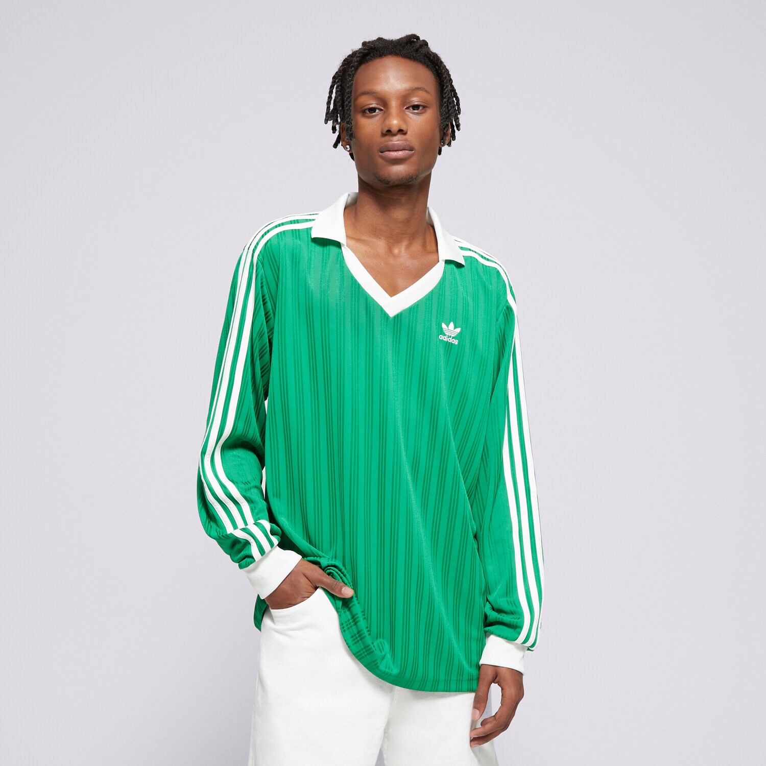 pánské tričko ADIDAS TRIČKO PIQUE LS IX5225 ZELENÁ