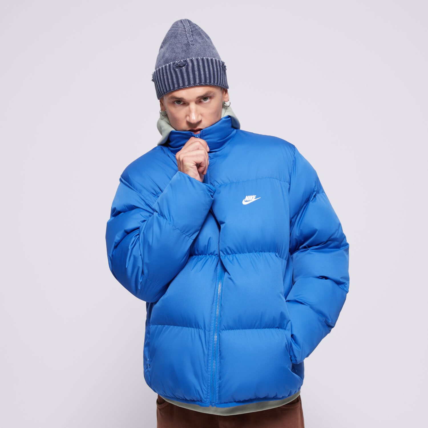pánská zimní bunda NIKE BUNDA ZIMNÍ M NK CLUB PUFFER JKT FB7368-480 MODRÁ