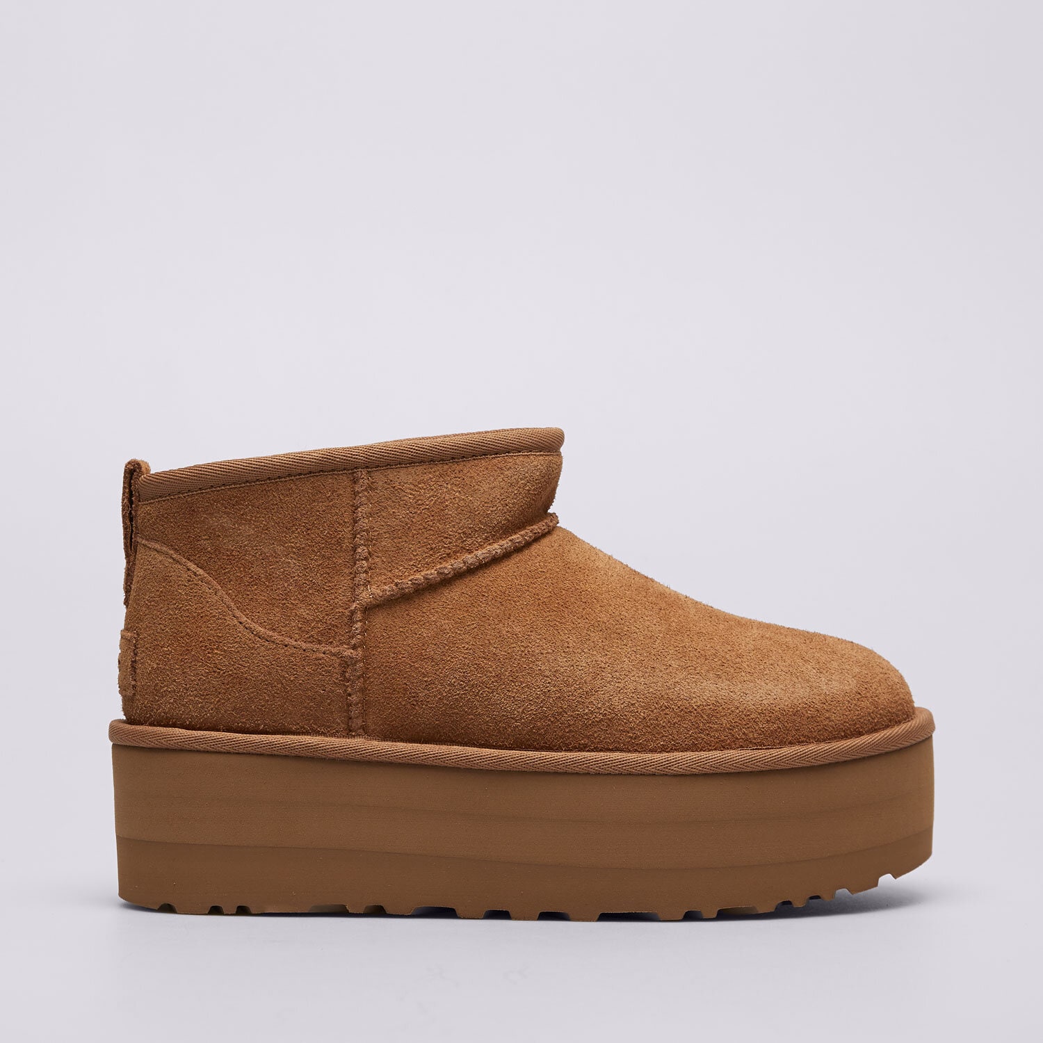 dámské boty casual UGG CLASSIC ULTRA MINI PLATFORM 1135092-CHE HNĚDÁ