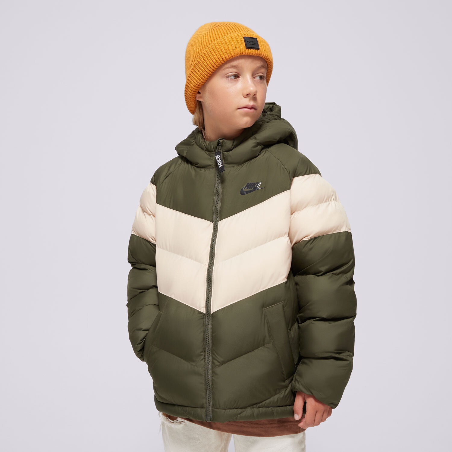 dětské tričko NIKE BUNDA ZIMNÍ K NSW SYN FL HD JCKT BOY FN7730-326 KHAKI