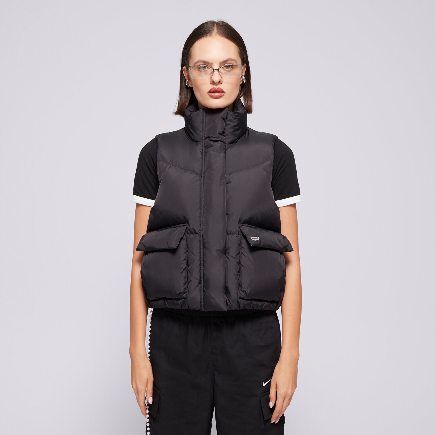 dámska vesta LEVI'S VESTA WESTERN BUBBLE VEST BLACKS A8526-0003 ČERNÁ