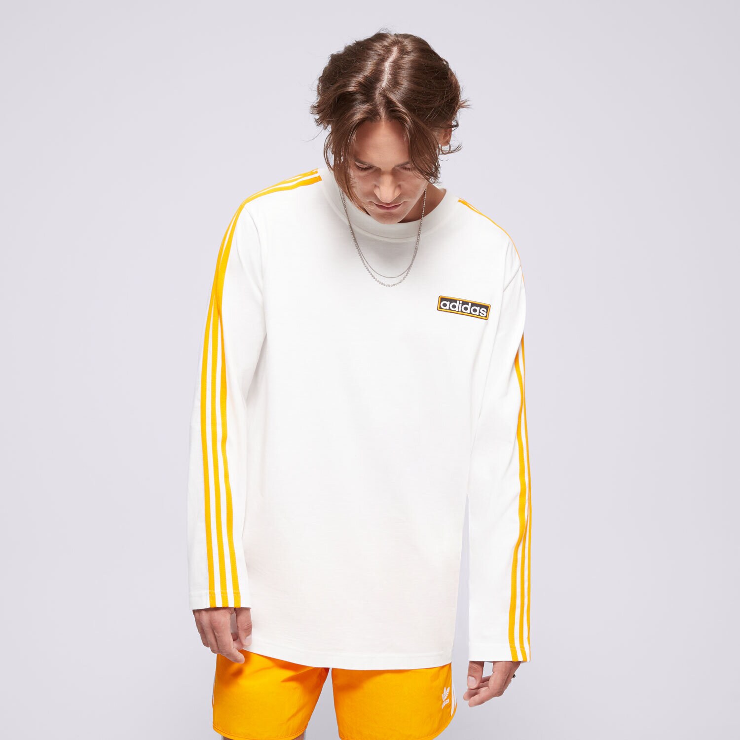 pánské tričko ADIDAS TRIČKO ADIBREAK LS TEE IW5808 BÍLÁ