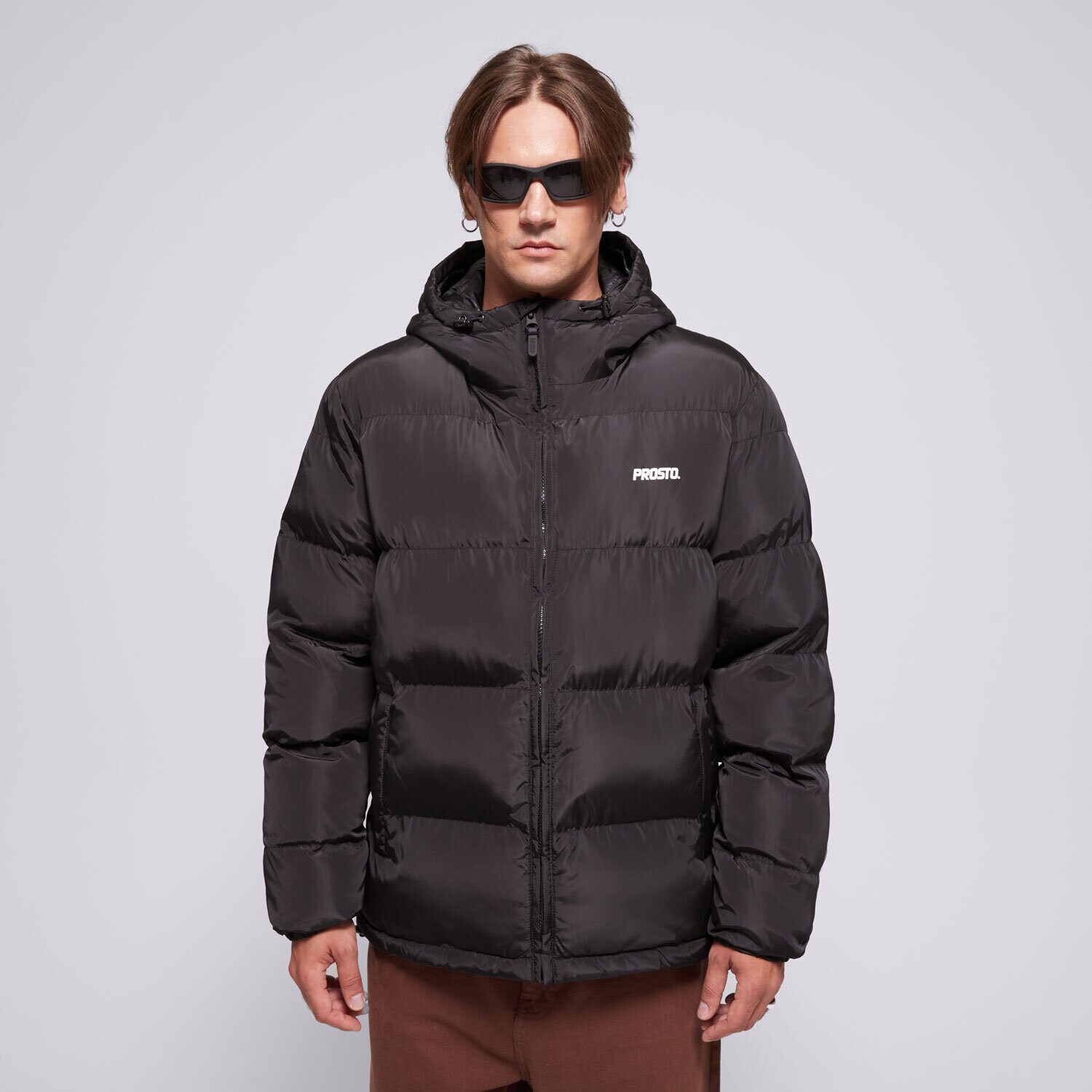 pánská zimní bunda PROSTO BUNDA PÉŘOVÁ WINTER ADAMENT BLACK KL242MOUT2052 ČERNÁ