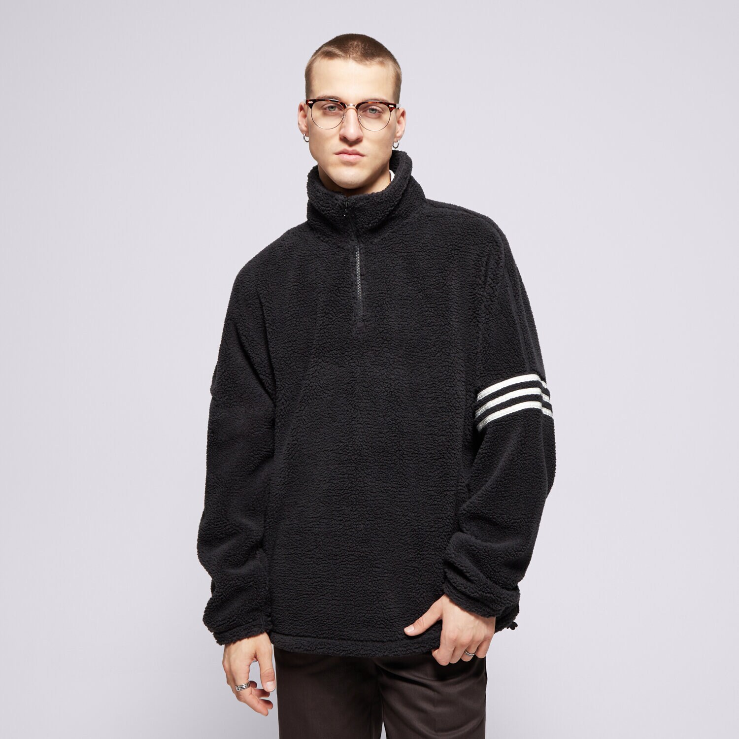 pánská mikina ADIDAS MIKINA NEU C PF 1/2 Z IW0976 ČERNÁ