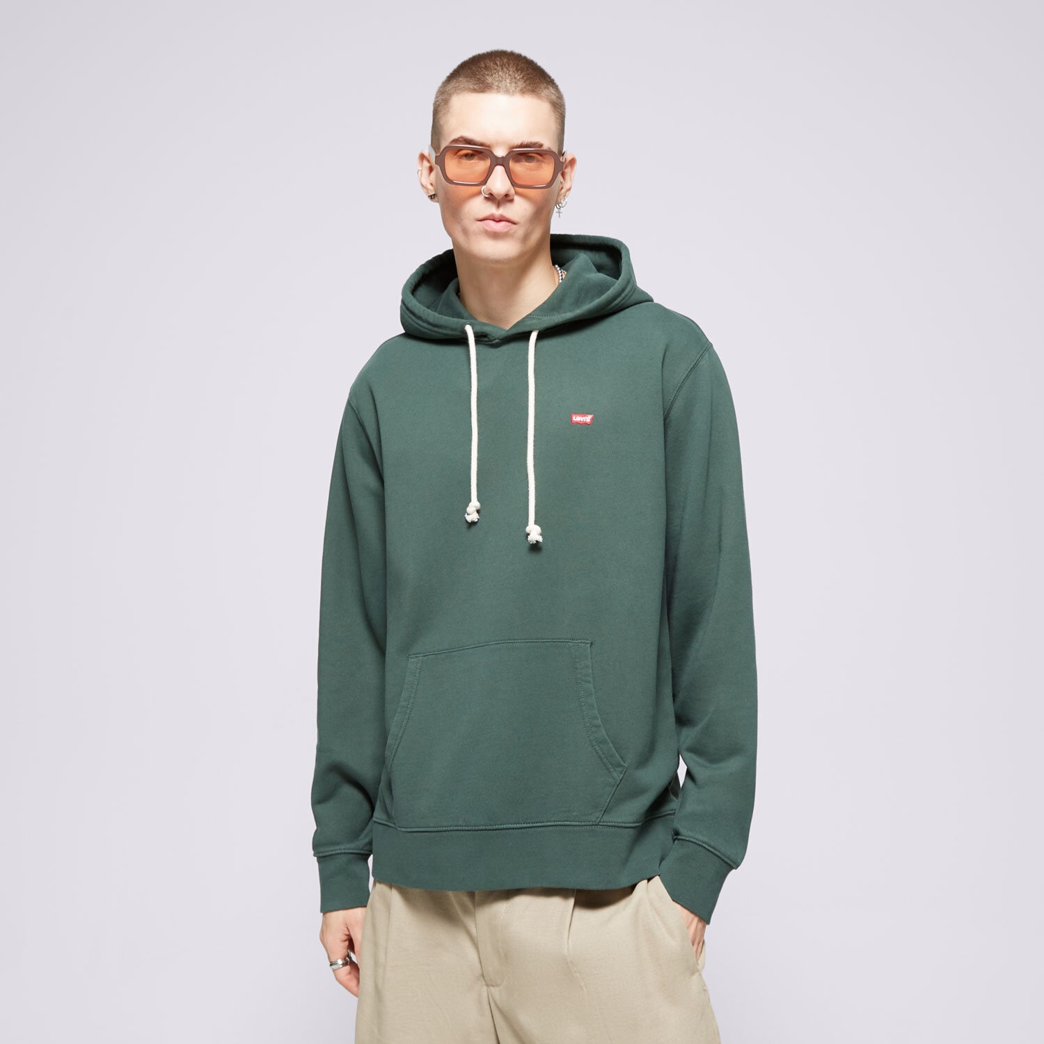 pánská mikina LEVI'S MIKINA S KAPUCÍ THE ORIGINAL HM HOODIE GREENS 34581-0043 ZELENÁ