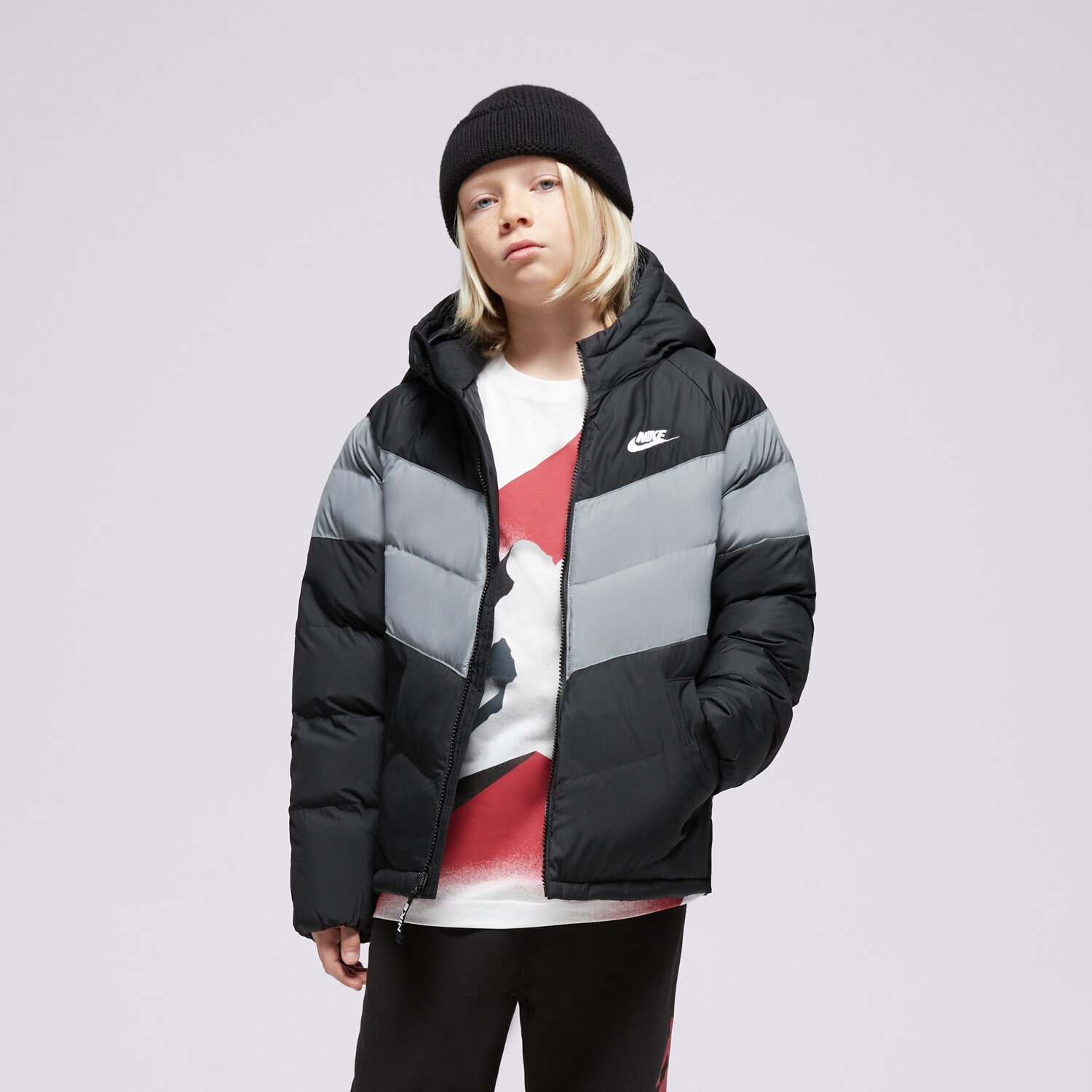 dětské tričko NIKE BUNDA ZIMNÍ K NSW SYN FL HD JCKT BOY FN7730-013 ČERNÁ