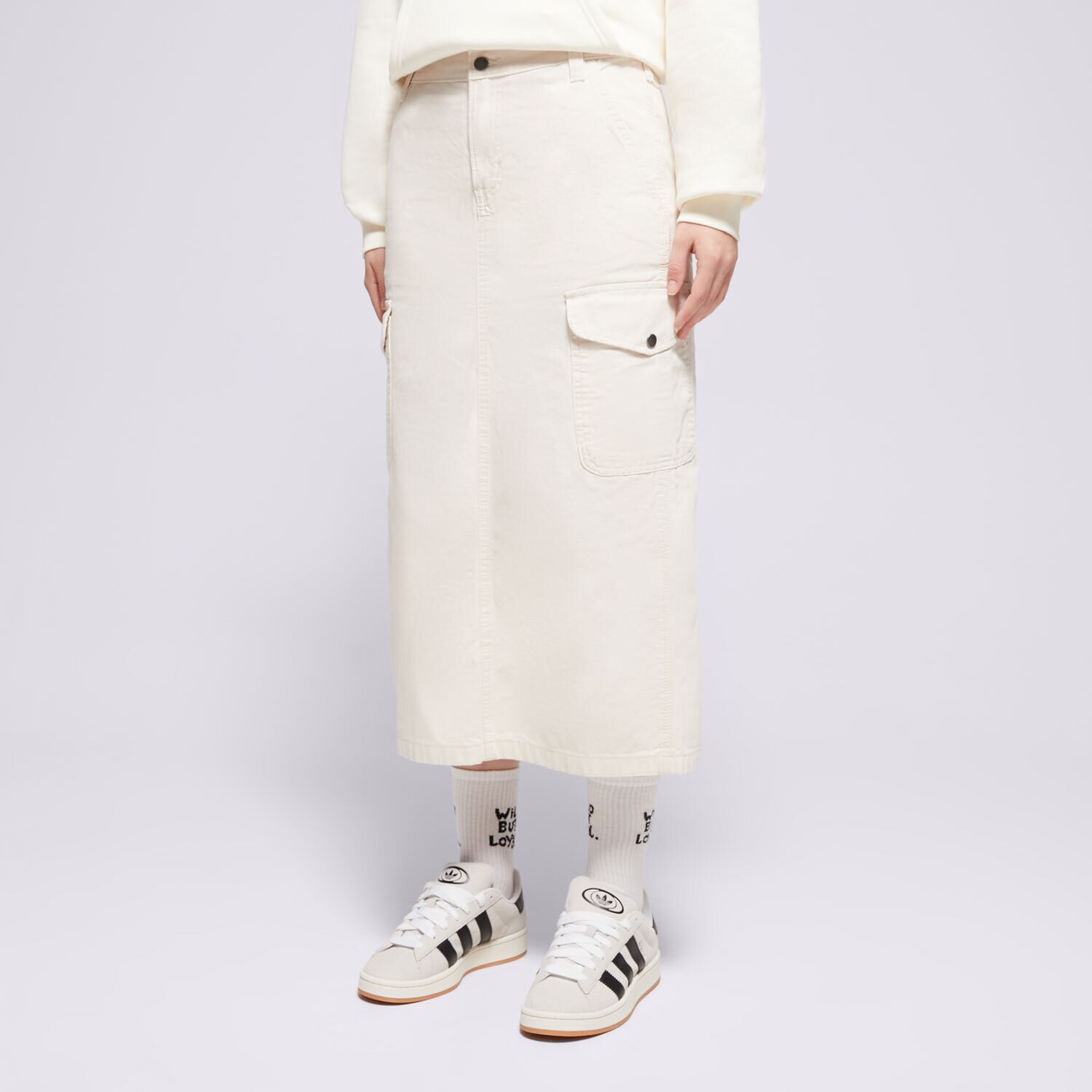 dámská sukně DICKIES SUKNĚ DUCK CANVAS CARGO SKIRT W DK0A4Z2RF901 ŠEDÁ