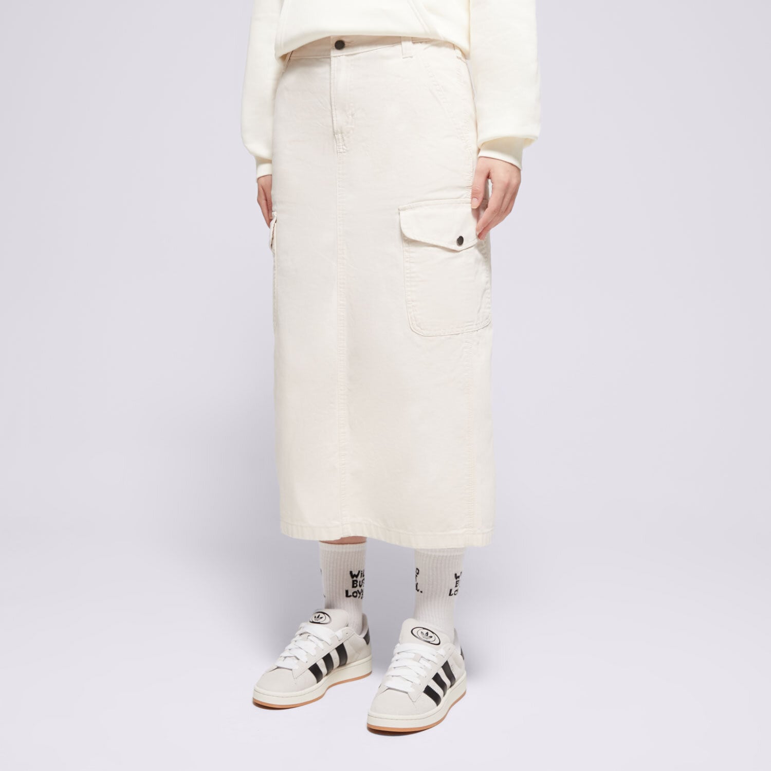 dámská sukně DICKIES SUKNĚ DUCK CANVAS CARGO SKIRT W DK0A4Z2RF901 ŠEDÁ