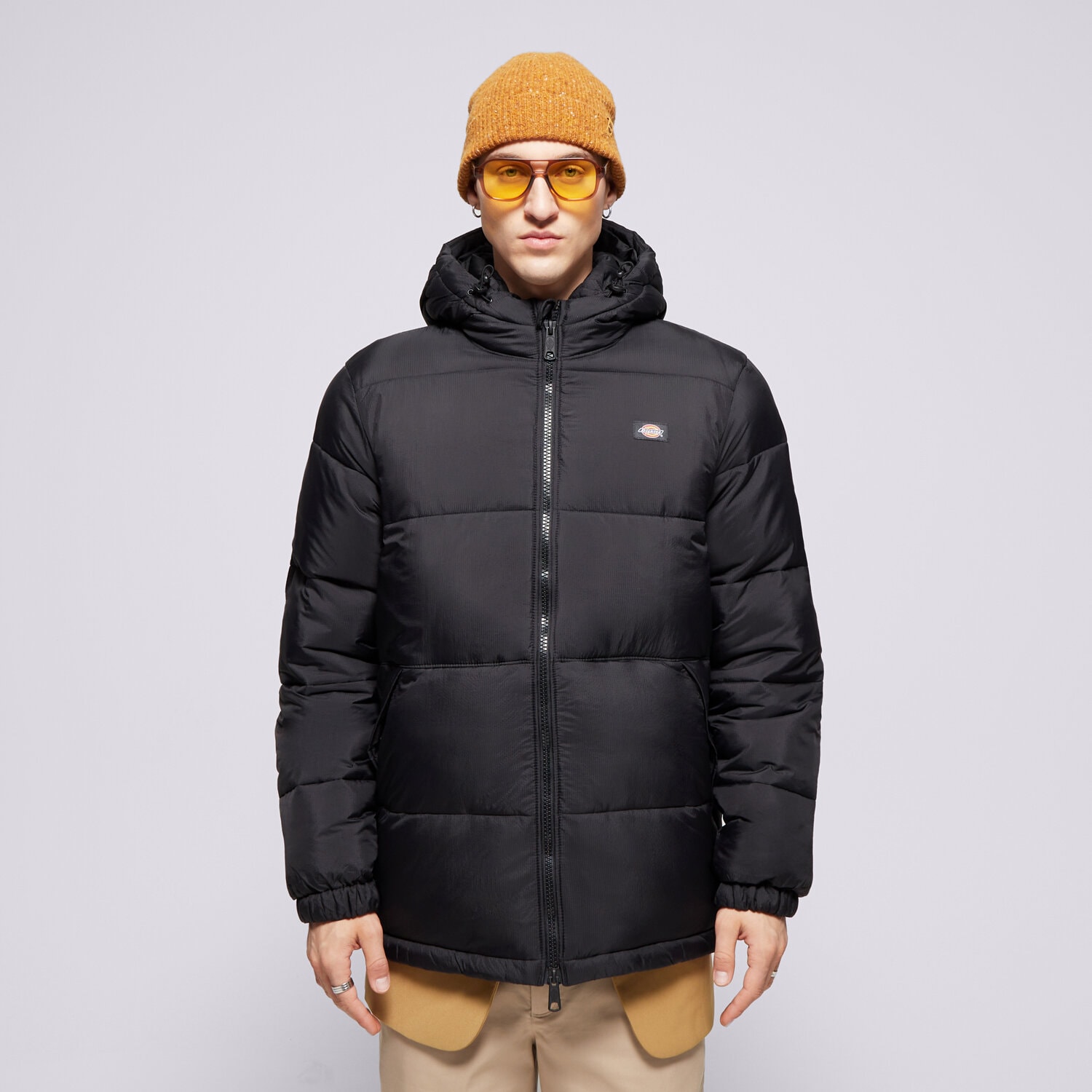 pánská zimní bunda DICKIES BUNDA ZIMNÍ WALDENBURG HOODED JACKET DK0A4YEYBLK1 FIALOVÁ