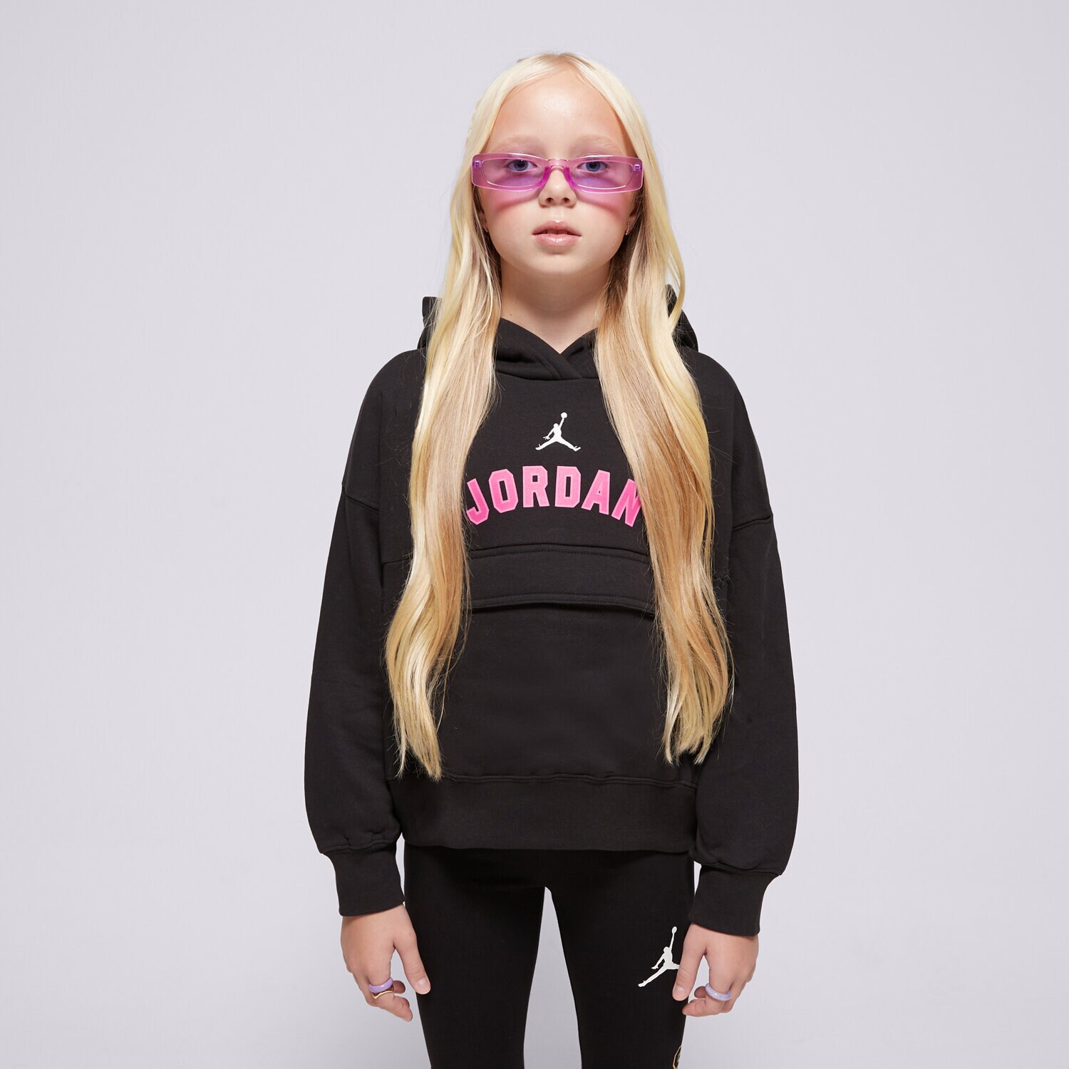 dětská mikina JORDAN MIKINA S KAPUCÍ (G)BK HIT HOOD BLK G 45D352-023 ČERNÁ