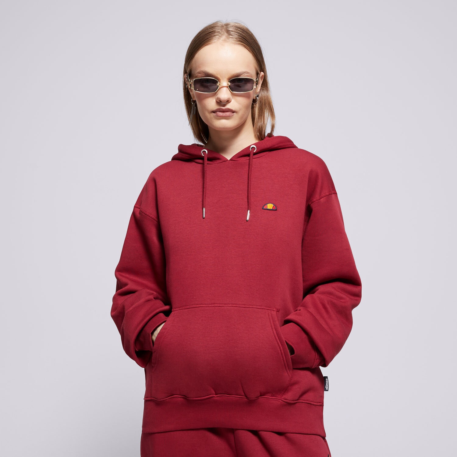 dámská mikina ELLESSE MIKINA S KAPUCÍ GIULOS OH HOODY BRGND SMG22039800 BORDOVÁ