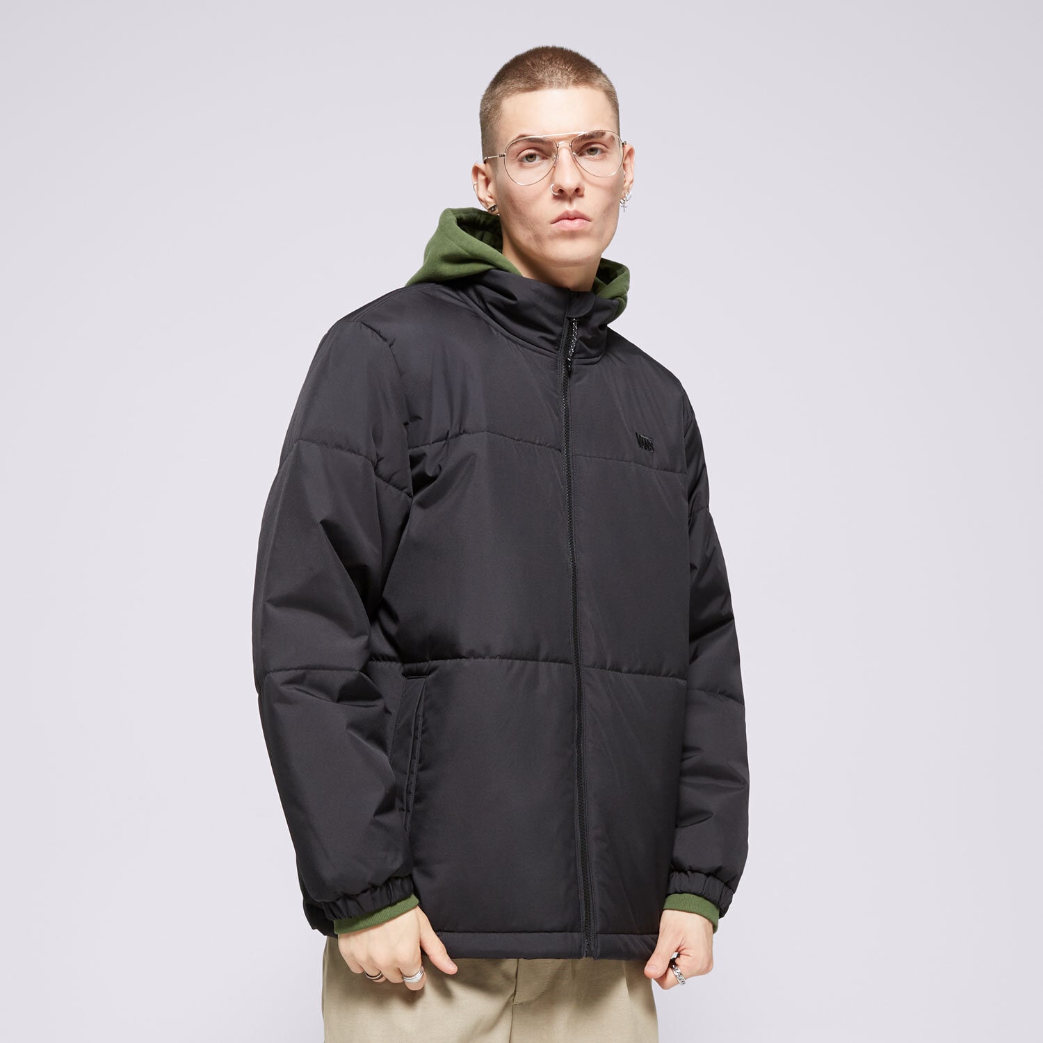 pánská zimní bunda VANS BUNDA ZIMNÍ MTE NO HOOD NORRIS PUFFER VN000HN7BLK1 ČERNÁ