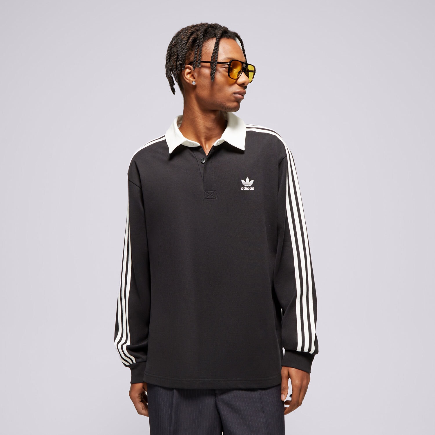 pánské polo tričko ADIDAS TRIČKO RUGBY TRIČKO IZ4806 ČERNÁ