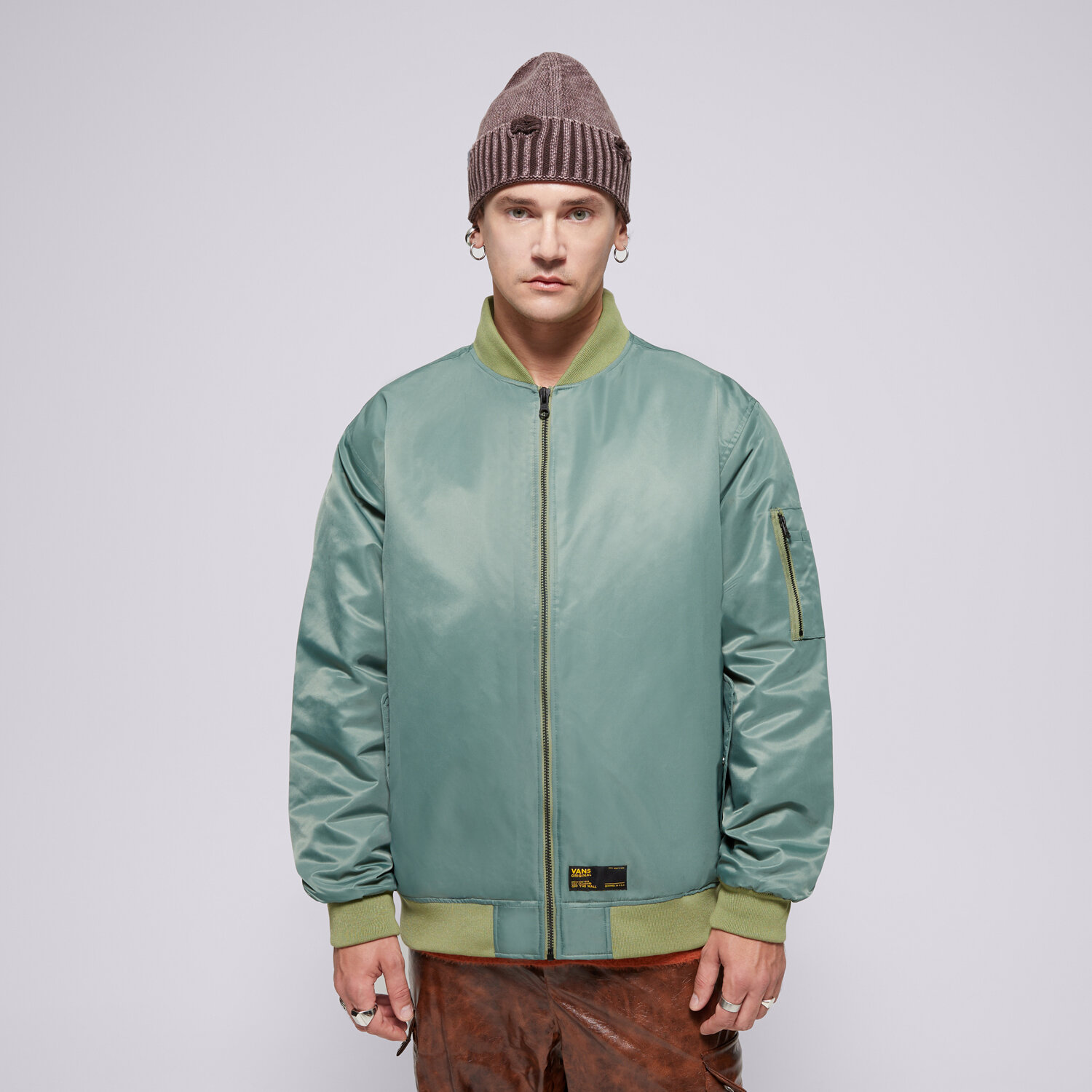 pánská zimní bunda VANS BUNDA COPLEY BOMBER JACKET VN000HMQ1CI1 ZELENÁ