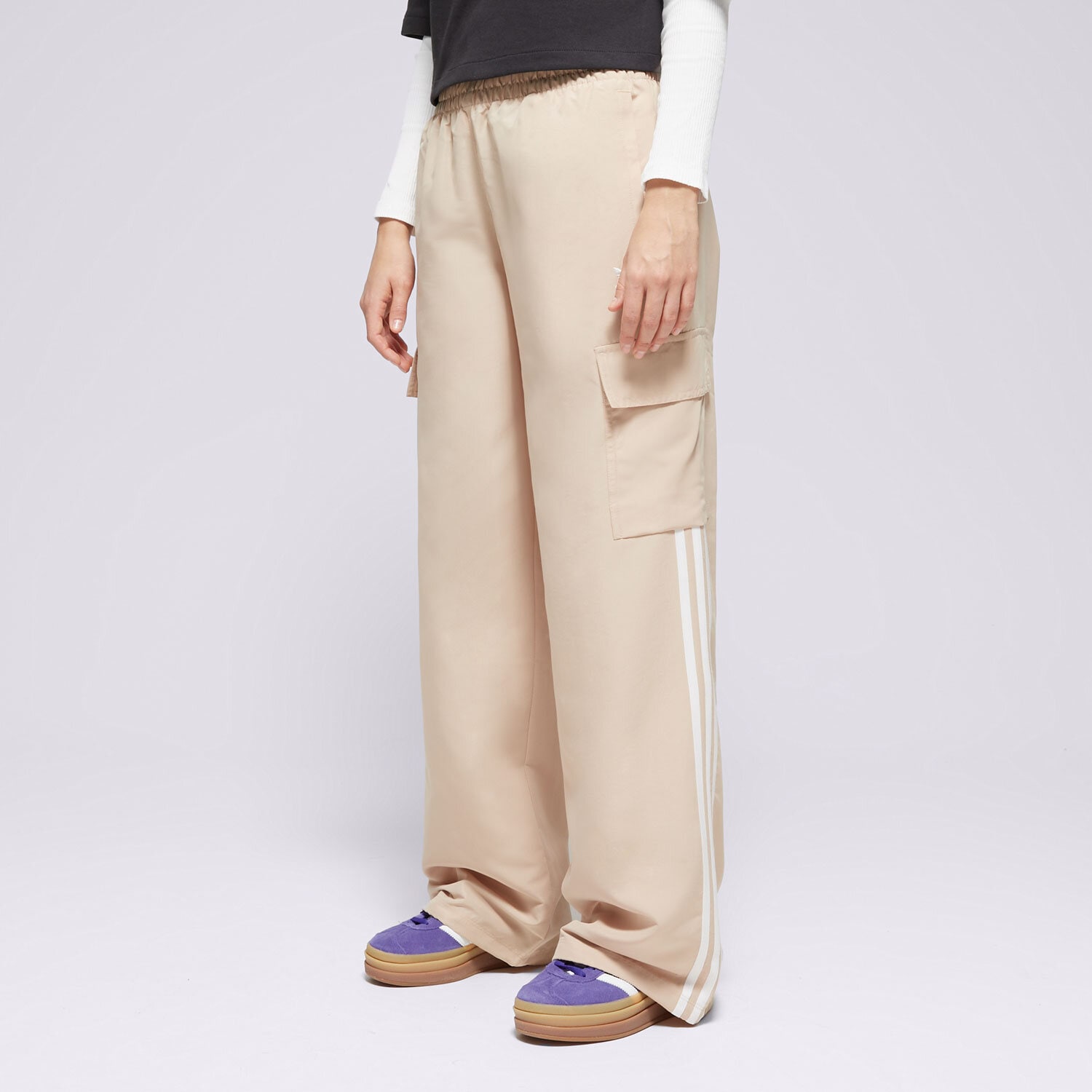 dámské kalhoty ADIDAS KALHOTY  3S CARGO PANTS IZ0717 BÉŽOVÁ