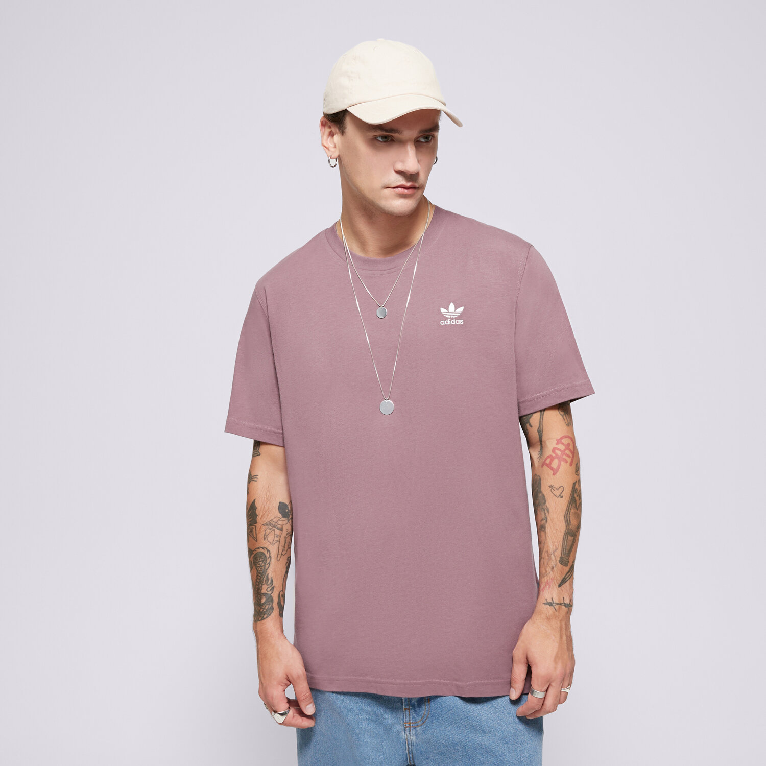 pánské tričko ADIDAS TRIČKO ESS TEE IZ2104 FIALOVÁ