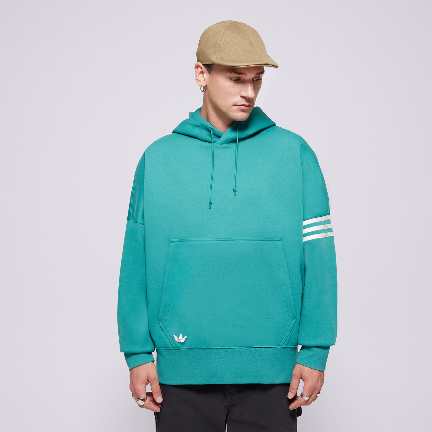 pánská mikina ADIDAS MIKINA S KAPUCÍ NEU C HD JF9142 ZELENÁ