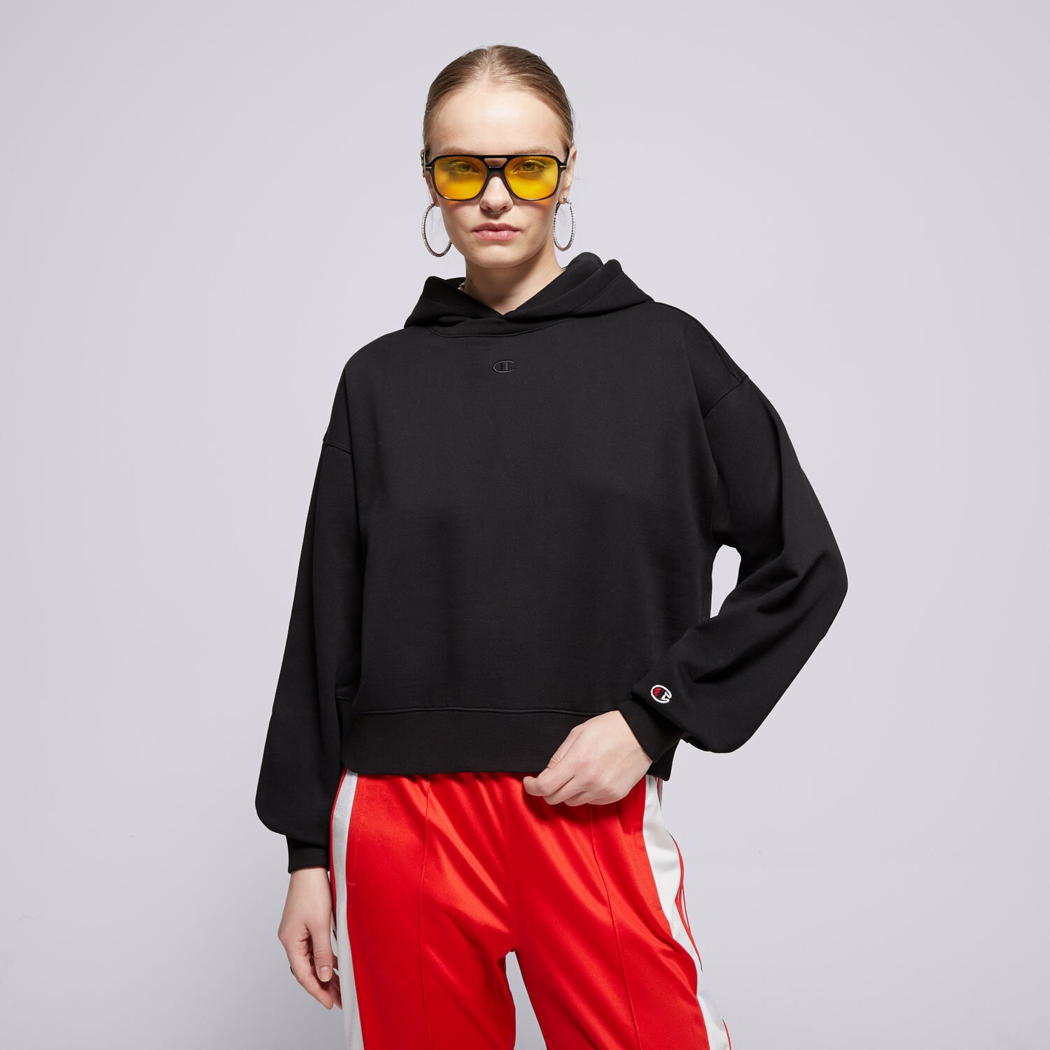 dámská mikina CHAMPION MIKINA S KAPUCÍ HOODED SWEATSHIRT 117539KK001 ČERNÁ