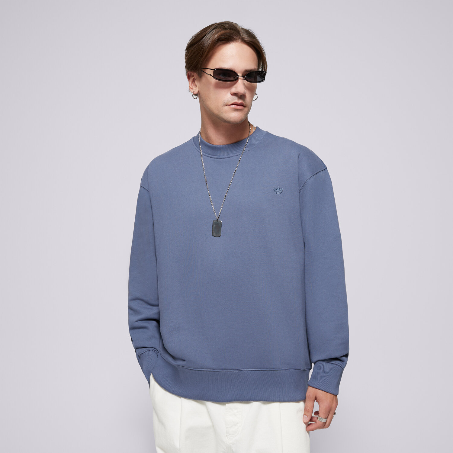 pánská mikina ADIDAS MIKINA P ESS CREW IX9813 TMAVOMODRÁ