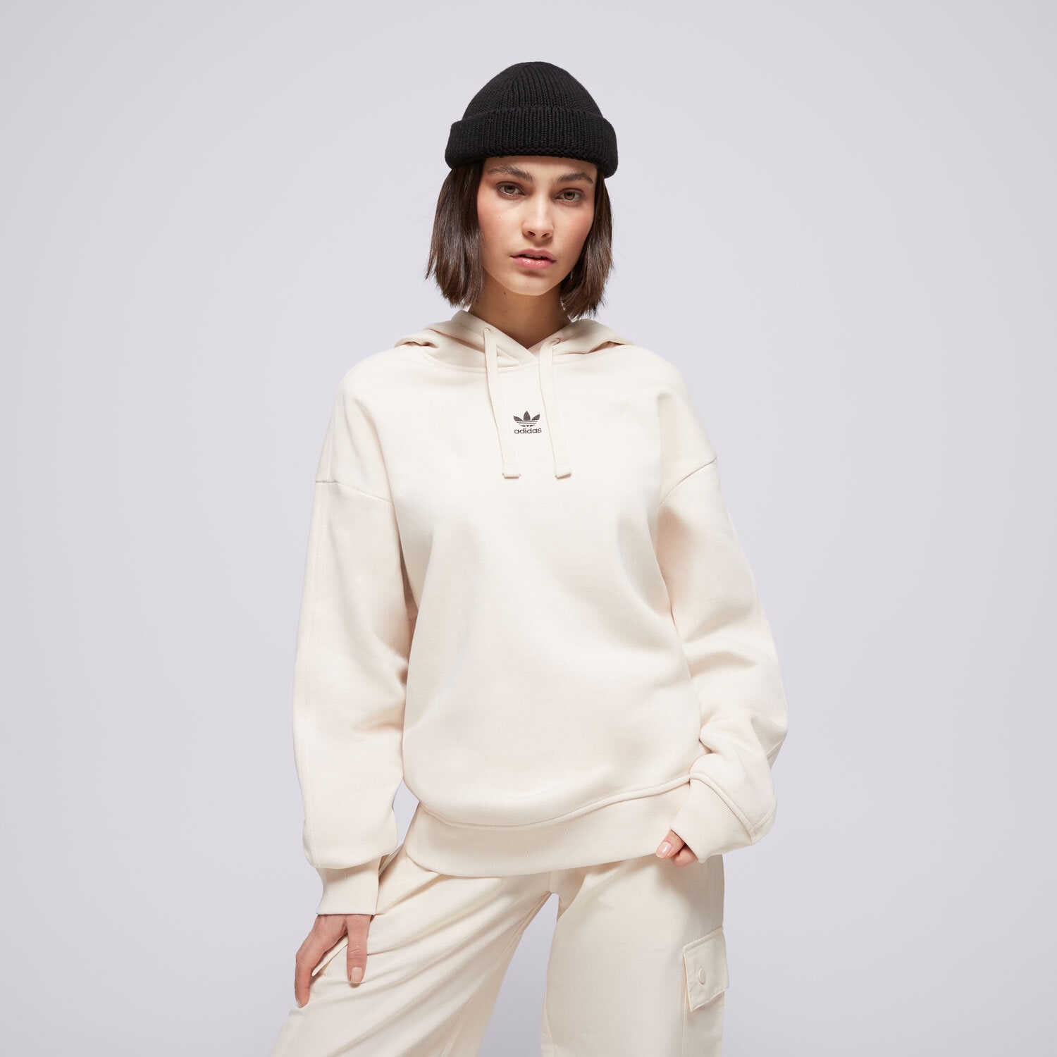 dámská mikina ADIDAS MIKINA S KAPUCÍ ESS HOODIE IY9619 BÍLÁ