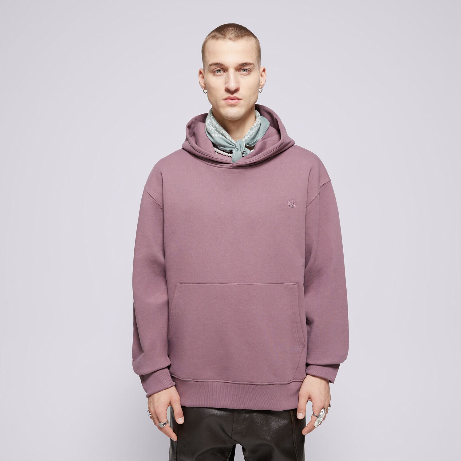 pánská mikina ADIDAS MIKINA S KAPUCÍ P ESS HD IX9809 FIALOVÁ