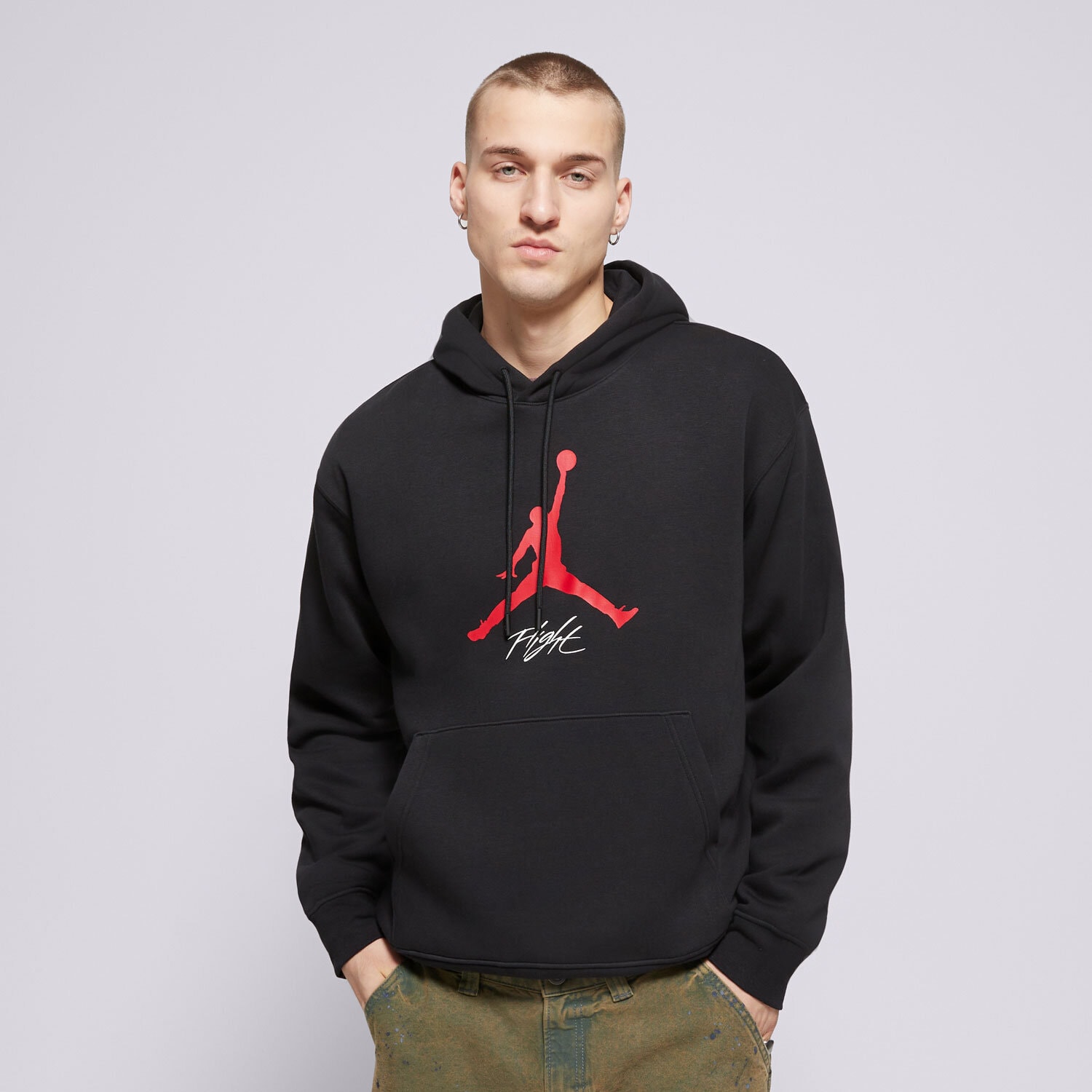 pánská mikina MIKINA S KAPUCÍ JORDAN ESS FLC BASELINE HOODIE  FD7545-013 ČERNÁ