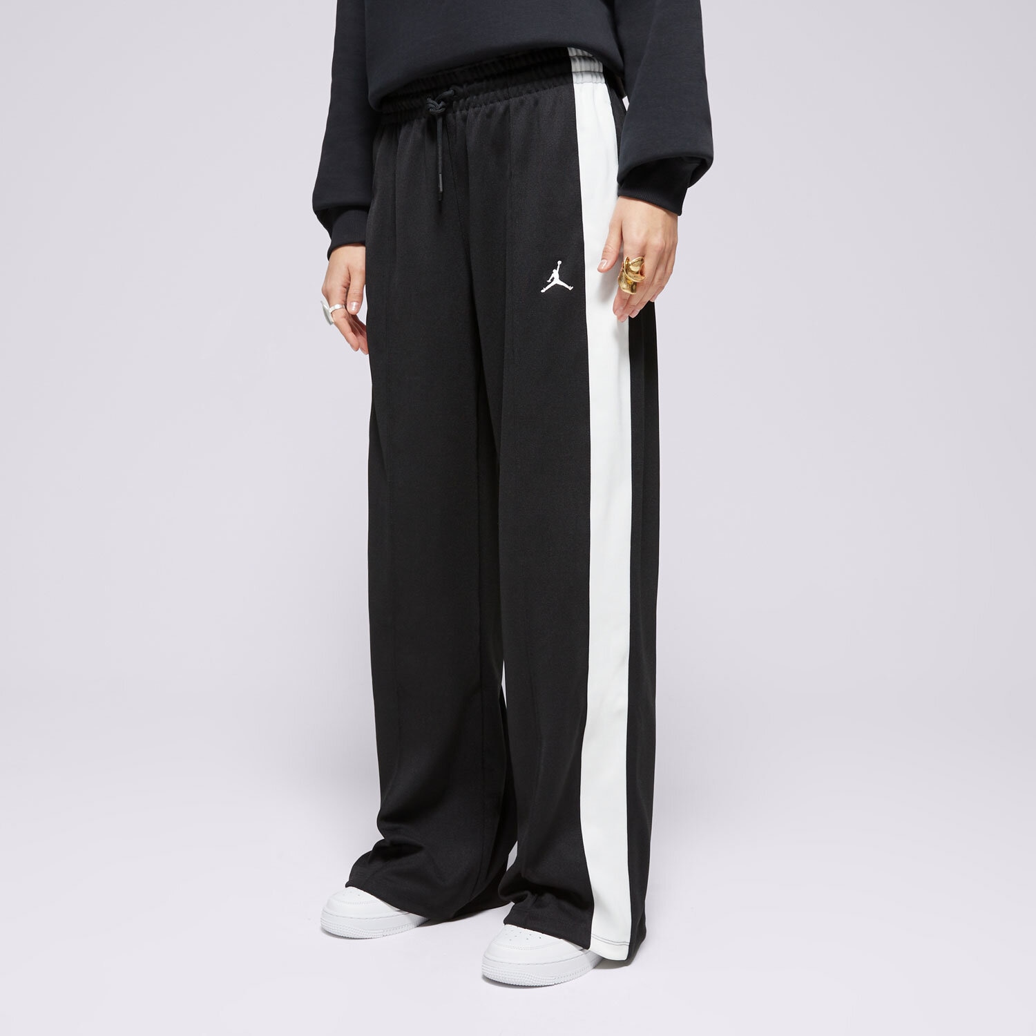 dámské kalhoty KALHOTY  W JORDAN KNIT TRACK PANT  FV7101-010 ČERNÁ