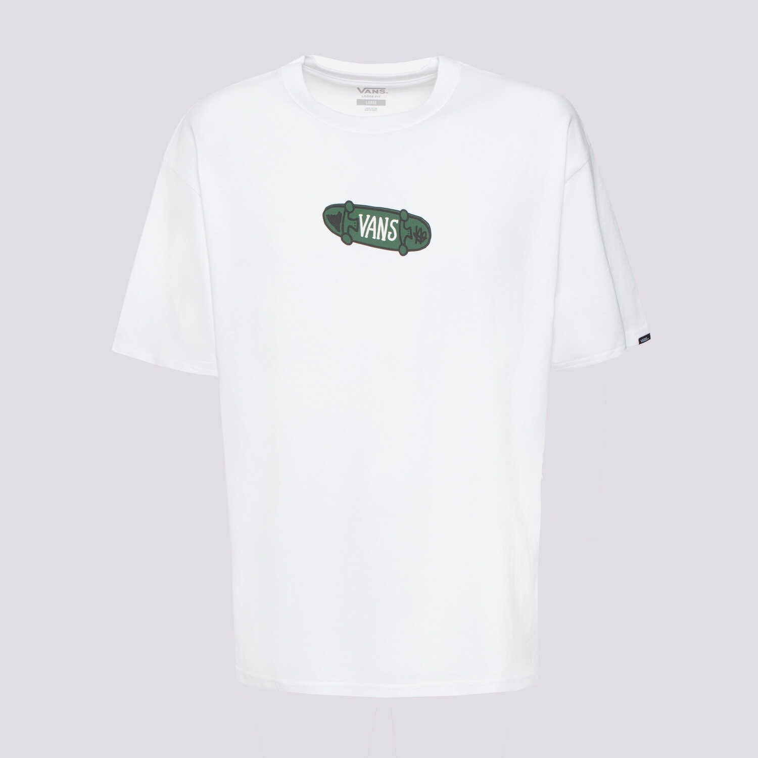 pánské tričko VANS TRIČKO SKATER LOOSE SS VN000KTZWHT BÍLÁ