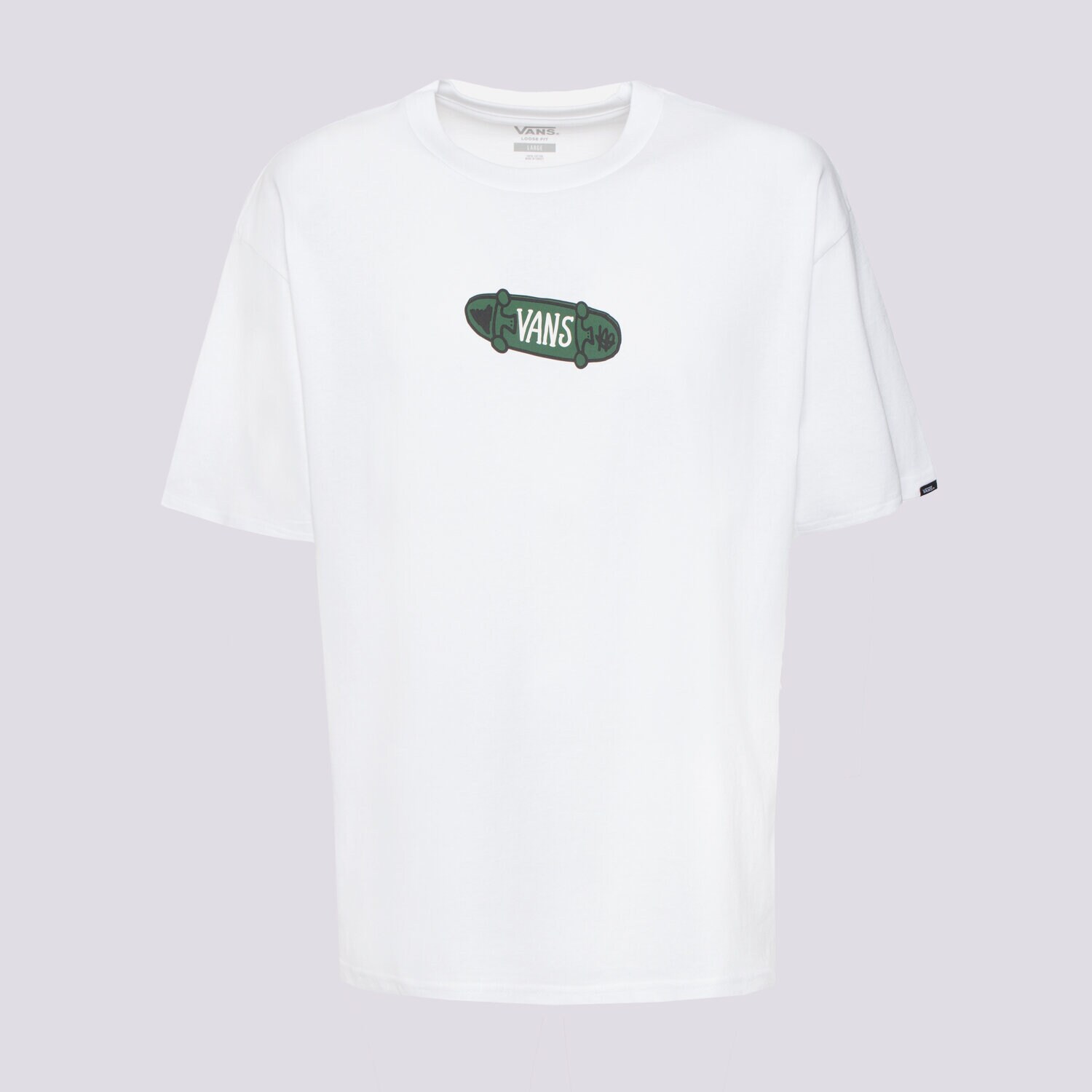 pánské tričko VANS TRIČKO SKATER LOOSE SS VN000KTZWHT BÍLÁ