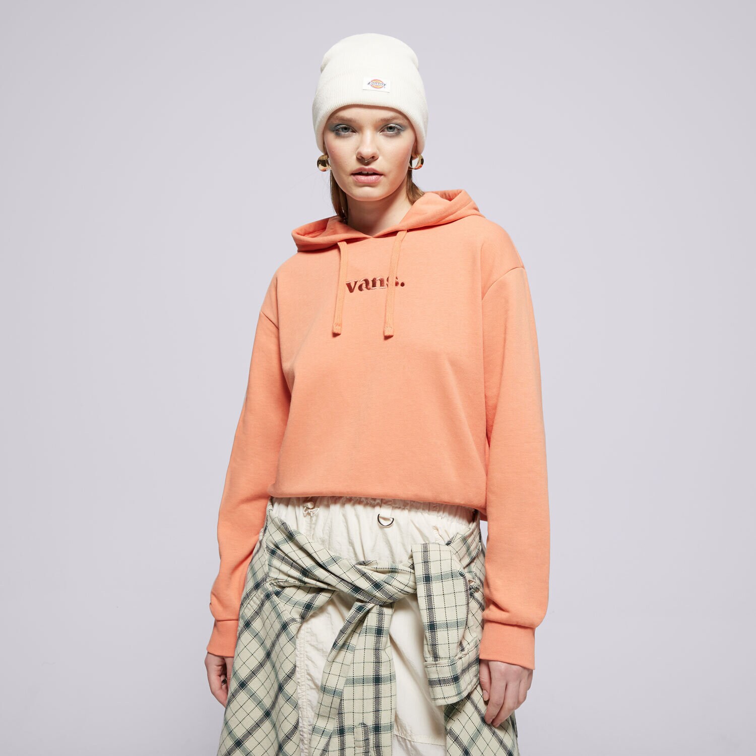 dámská mikina VANS MIKINA S KAPUCÍ W ESSENTIAL FT RLX PO VN000JF6VVL ORANŽOVÁ