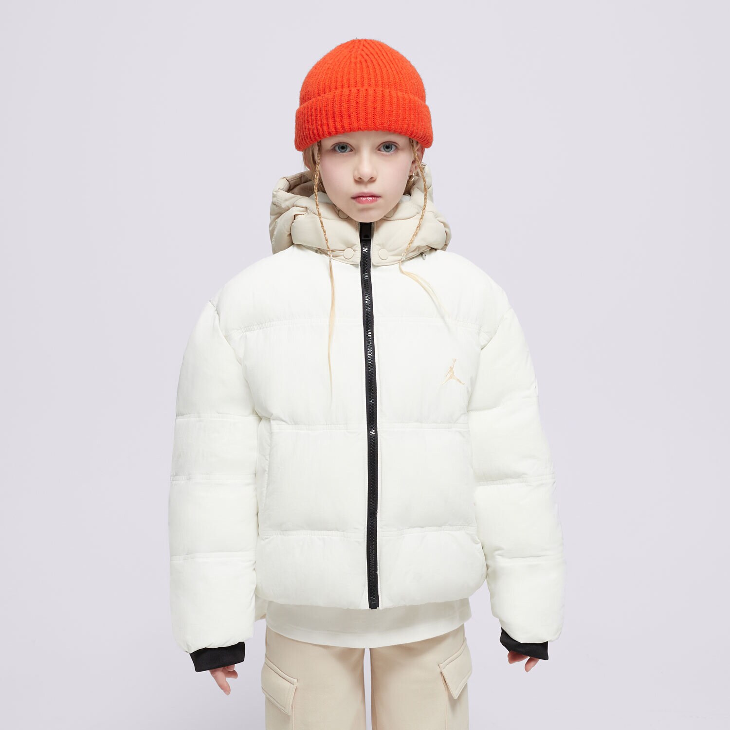 dětské tričko JORDAN BUNDA ZIMNÍ- JDG HEAVIEST WT PUFFER GIRL 45D196-782 Krémová