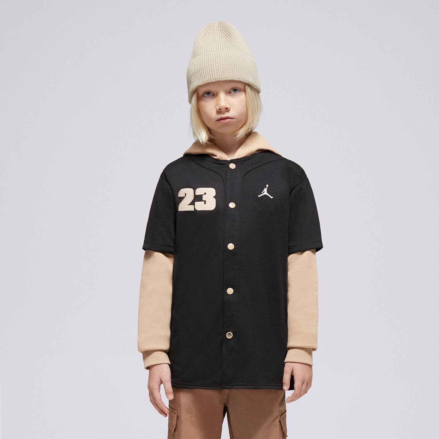 dětská mikina JORDAN MIKINA  HOODED JUMPMAN BASEBALL P BOY 95D542-023 ČERNÁ