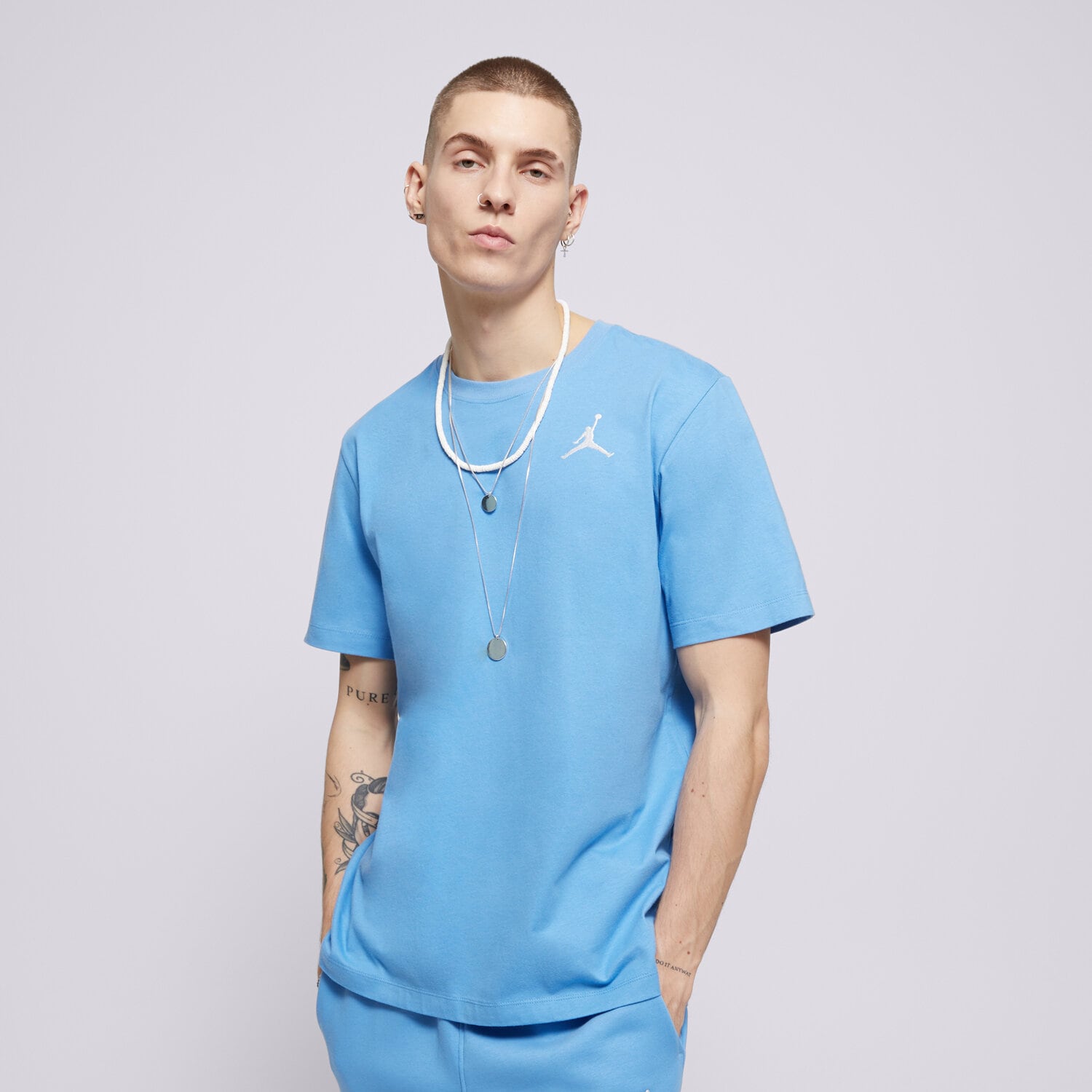 pánské tričko JORDAN TRIČKO M J JUMPMAN EMB SS CREW DC7485-469 MODRÁ