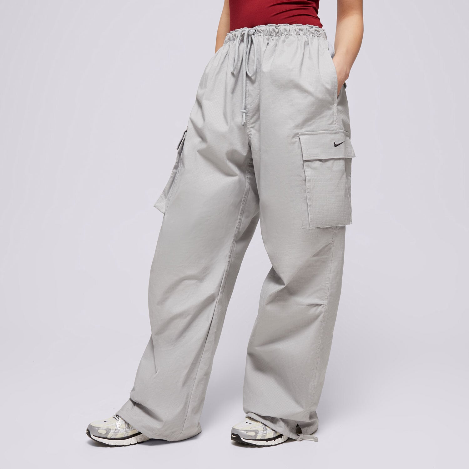 dámské kalhoty NIKE KALHOTY  W NSW DANCE CARGO PANT FV7520-077 ŠEDÁ