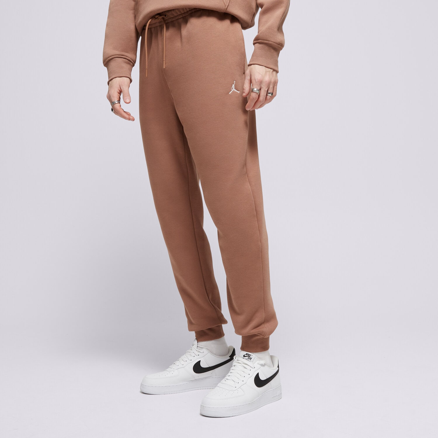 pánské kalhoty JORDAN KALHOTY  M J BRKLN FLC PANT FV7277-223 HNĚDÁ