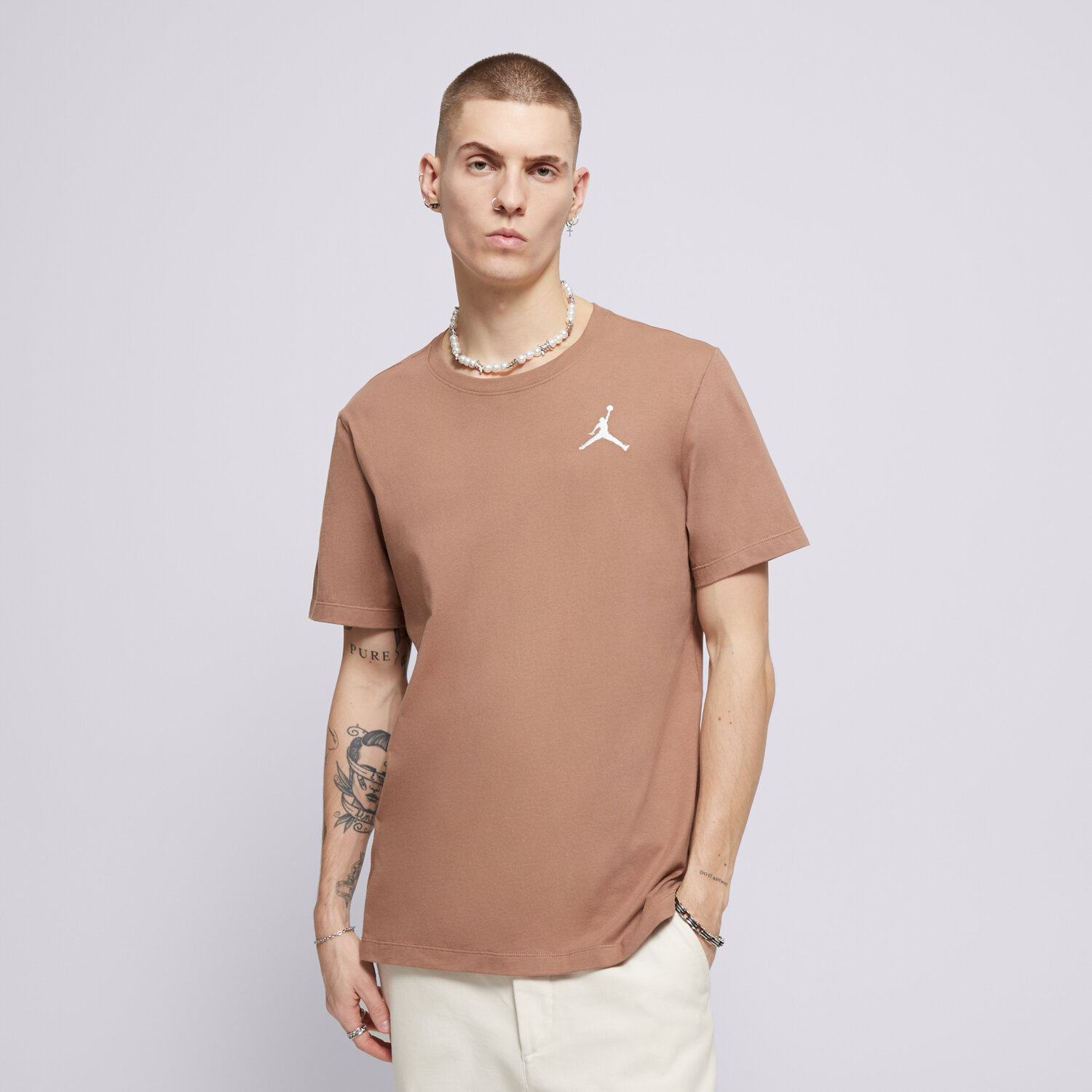 pánské tričko JORDAN TRIČKO M J JUMPMAN EMB SS CREW DC7485-223 BÉŽOVÁ