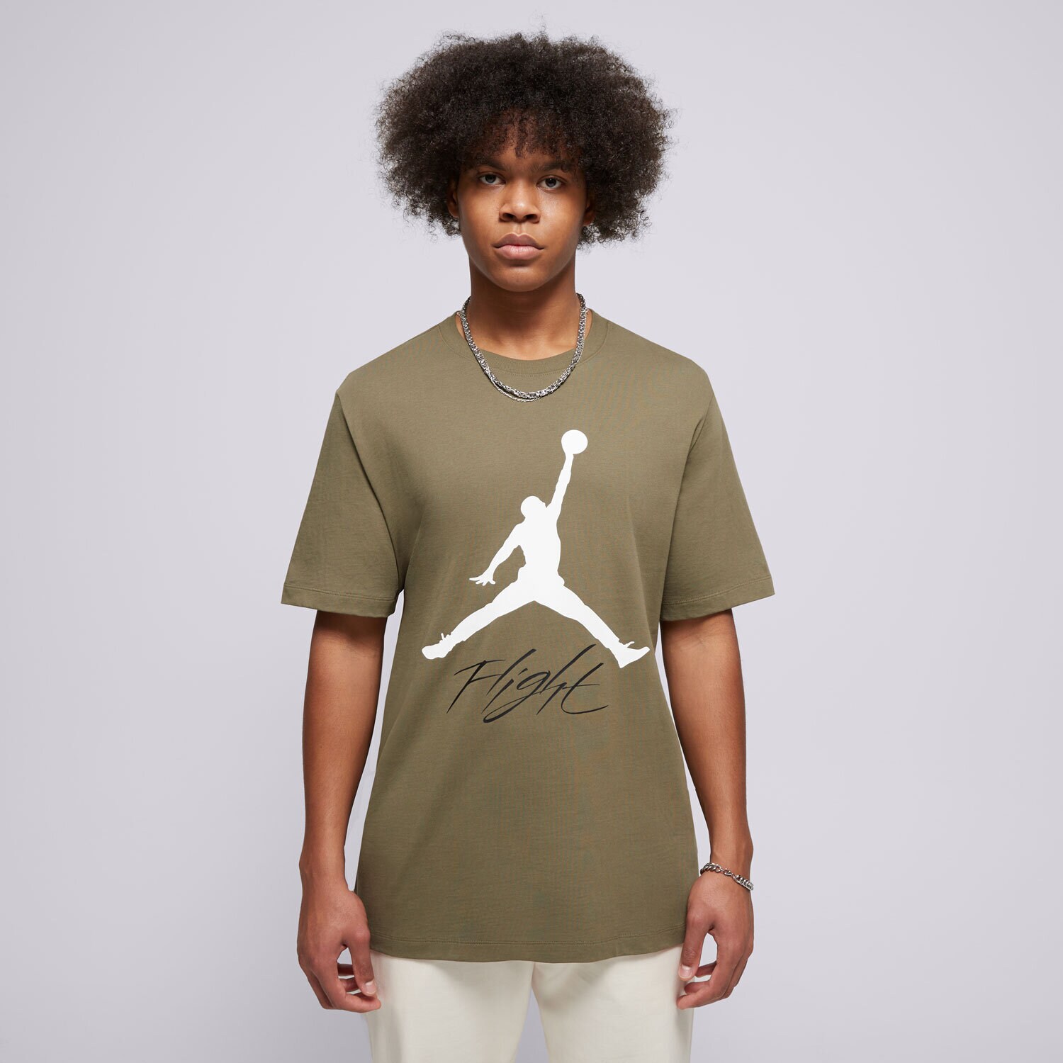 pánské tričko JORDAN TRIČKO JUMPMAN FLIGHT HBR TEE AO0664-222 KHAKI